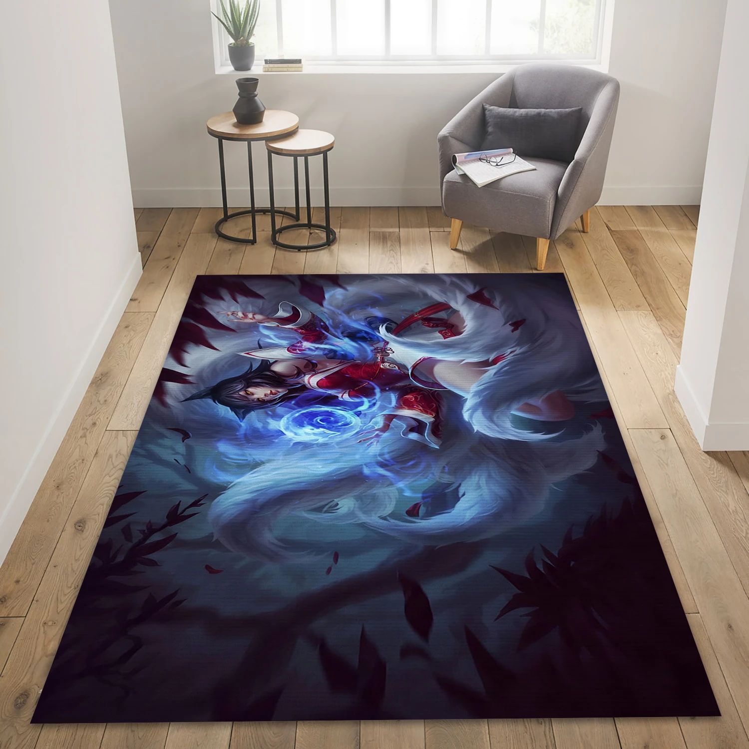 Ahri League Of Legends Game Area Rug Carpet, Bedroom Rug - US Decor - Indoor Outdoor Rugs