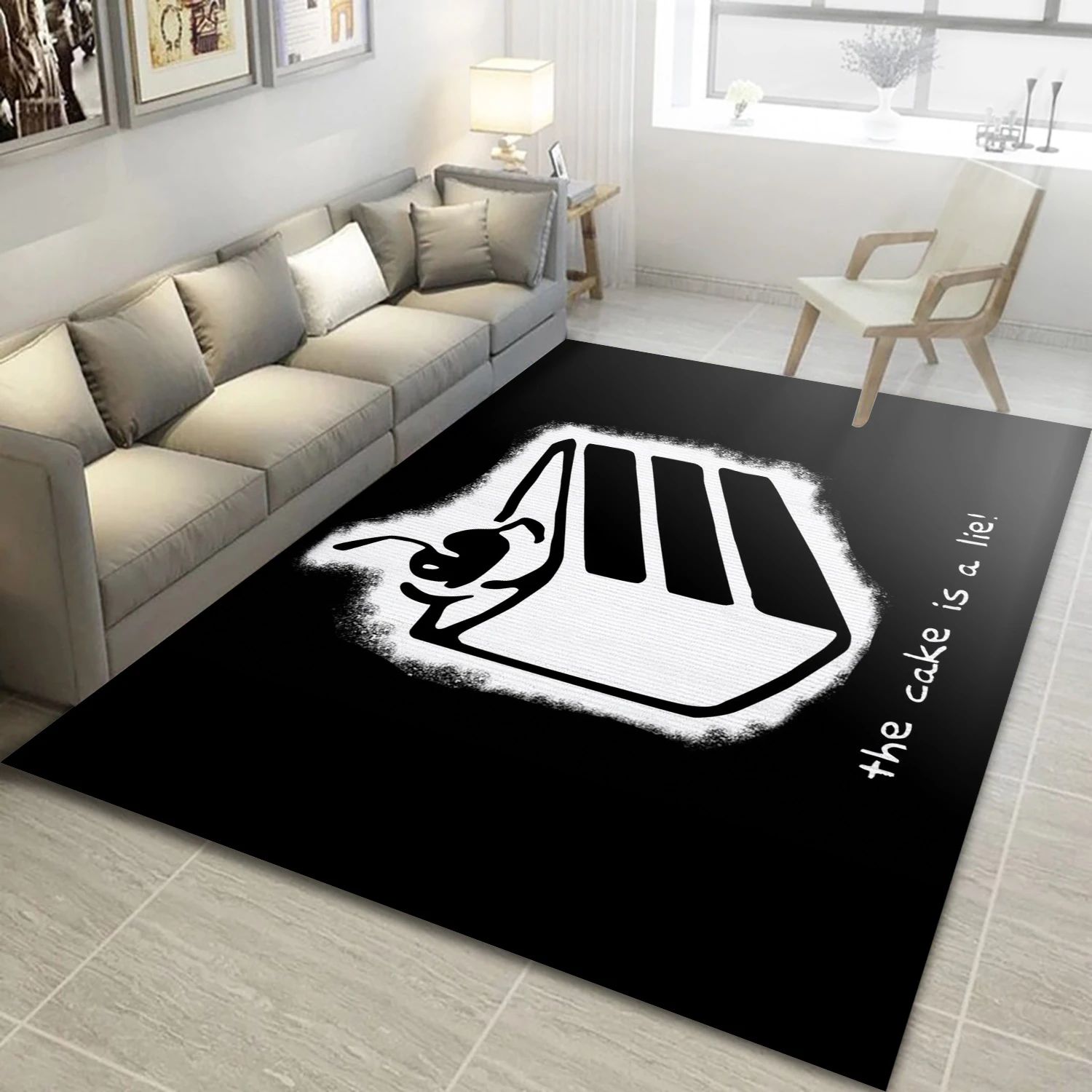 Portal Game Area Rug Carpet, Area Rug - Home Decor Floor Decor - Indoor Outdoor Rugs