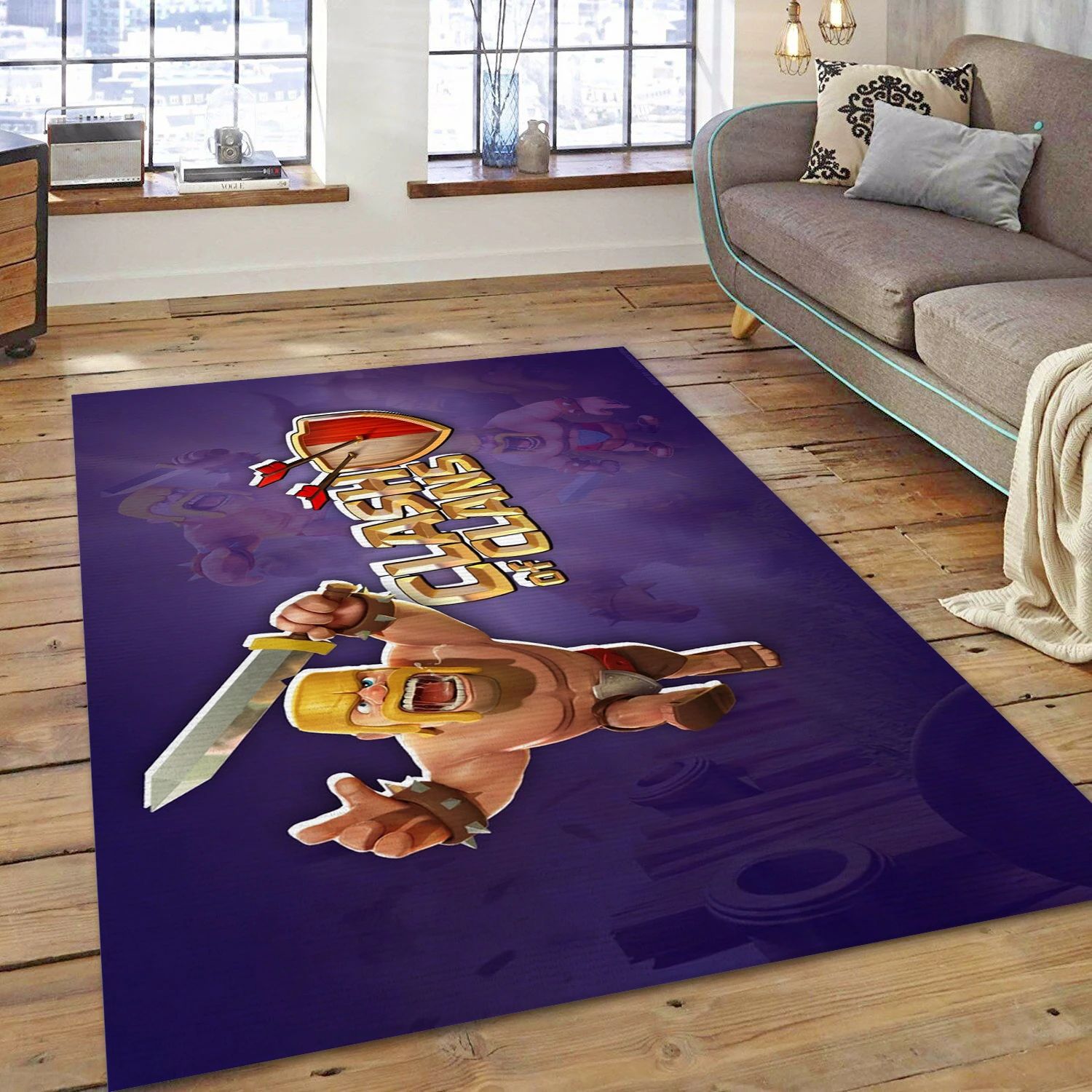 Clash Of Clans Video Game Area Rug Area, Bedroom Rug - US Decor - Indoor Outdoor Rugs