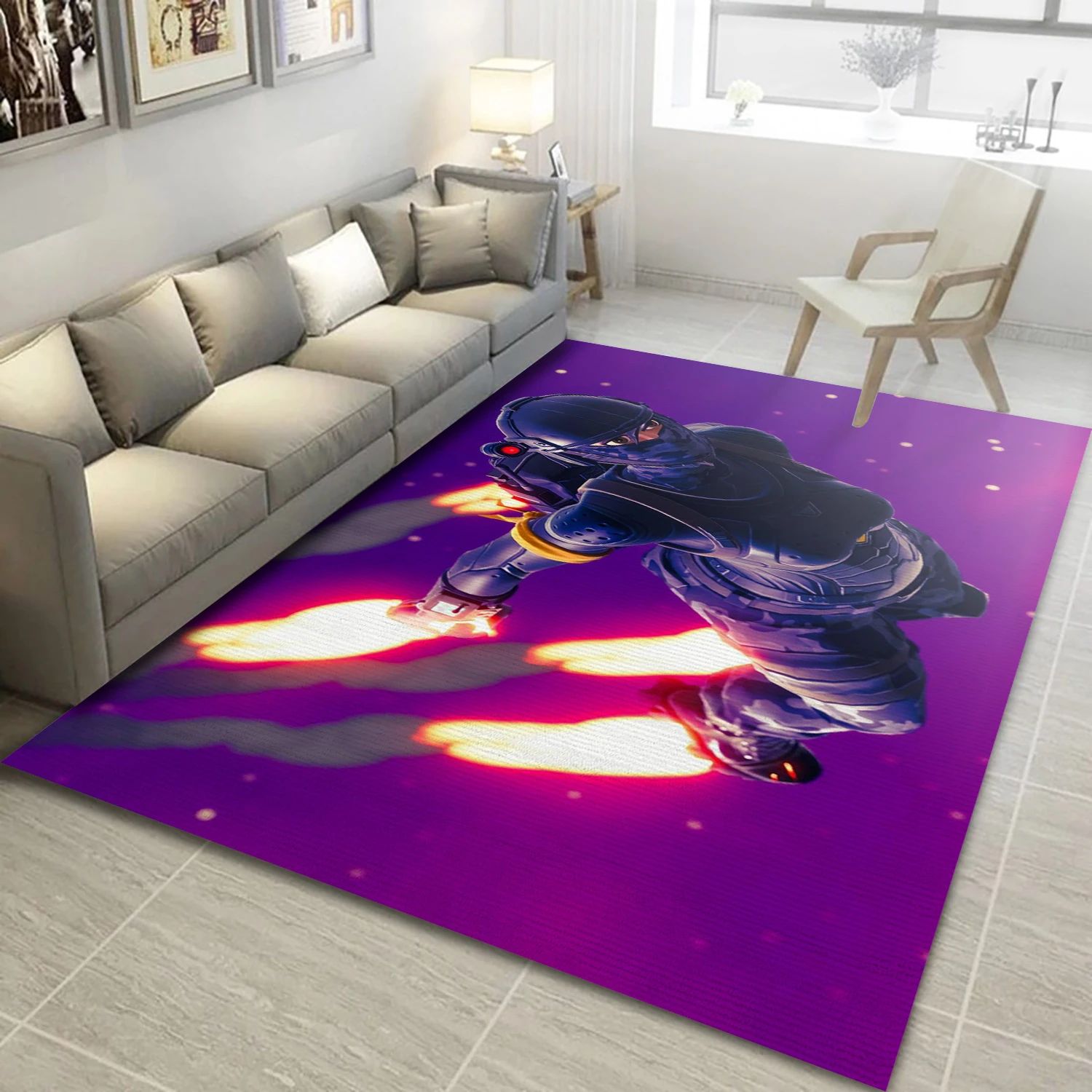 Elite Agent Skydive Fortnite Battle Royale 3d Gaming Area Rug, Living Room Rug - Family Gift US Decor - Indoor Outdoor Rugs