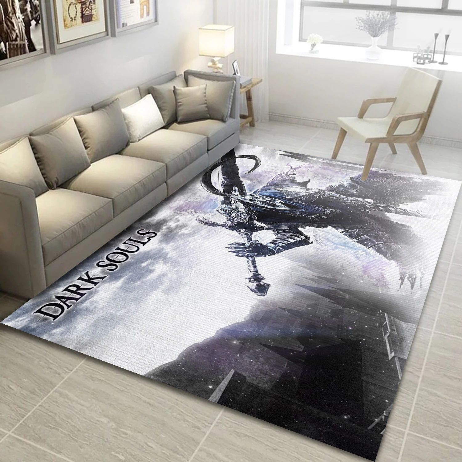 Dark Souls Laptop Wp Video Game Reangle Rug, Bedroom Rug - Christmas Gift Decor - Indoor Outdoor Rugs