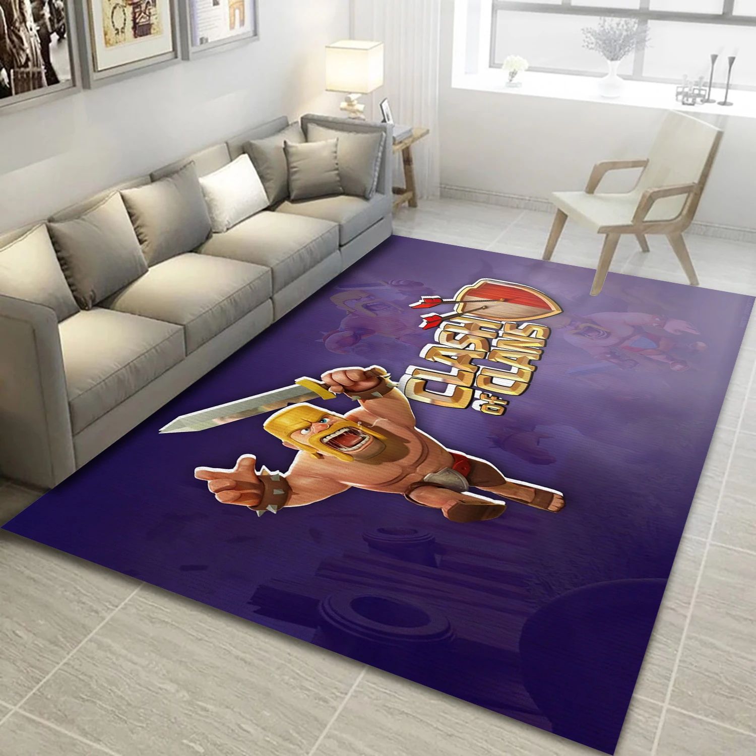 Clash Of Clans Video Game Area Rug Area, Bedroom Rug - US Decor - Indoor Outdoor Rugs