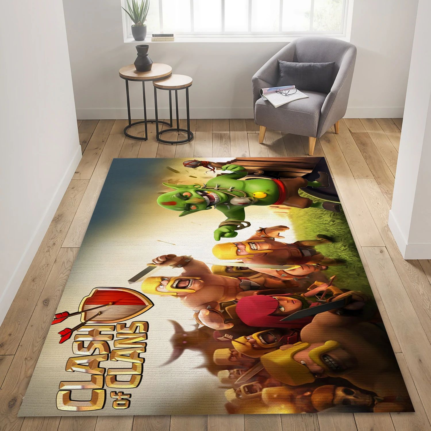 Clash Of Clans Video Game Area Rug Area, Area Rug - Home Decor Floor Decor - Indoor Outdoor Rugs