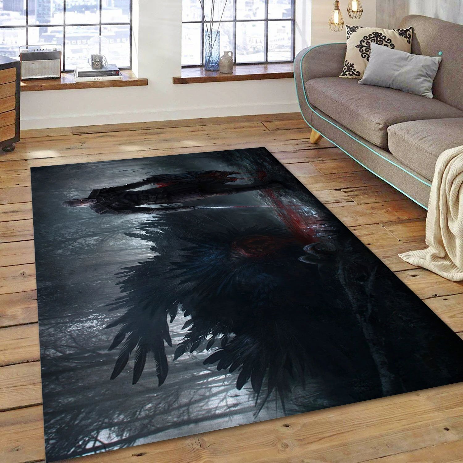 The Witcher Geralt Of Rivia Video Game Area Rug Area, Area Rug - Family Gift US Decor - Indoor Outdoor Rugs