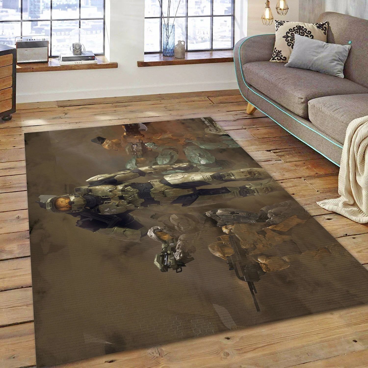 Halo Video Game Area Rug For Christmas, Living Room Rug - US Decor - Indoor Outdoor Rugs