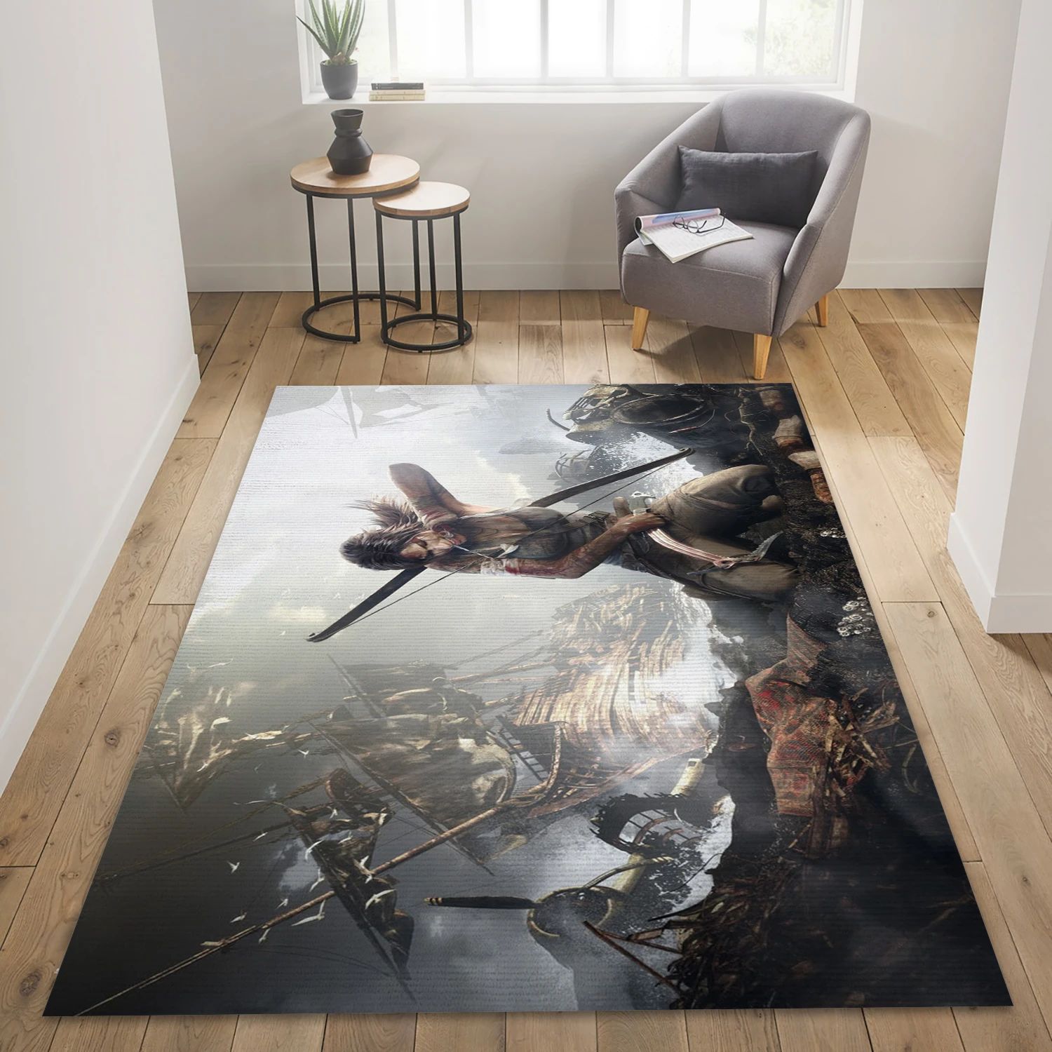 Tomb Raider 4k Video Game Area Rug Area, Living Room Rug - US Decor - Indoor Outdoor Rugs