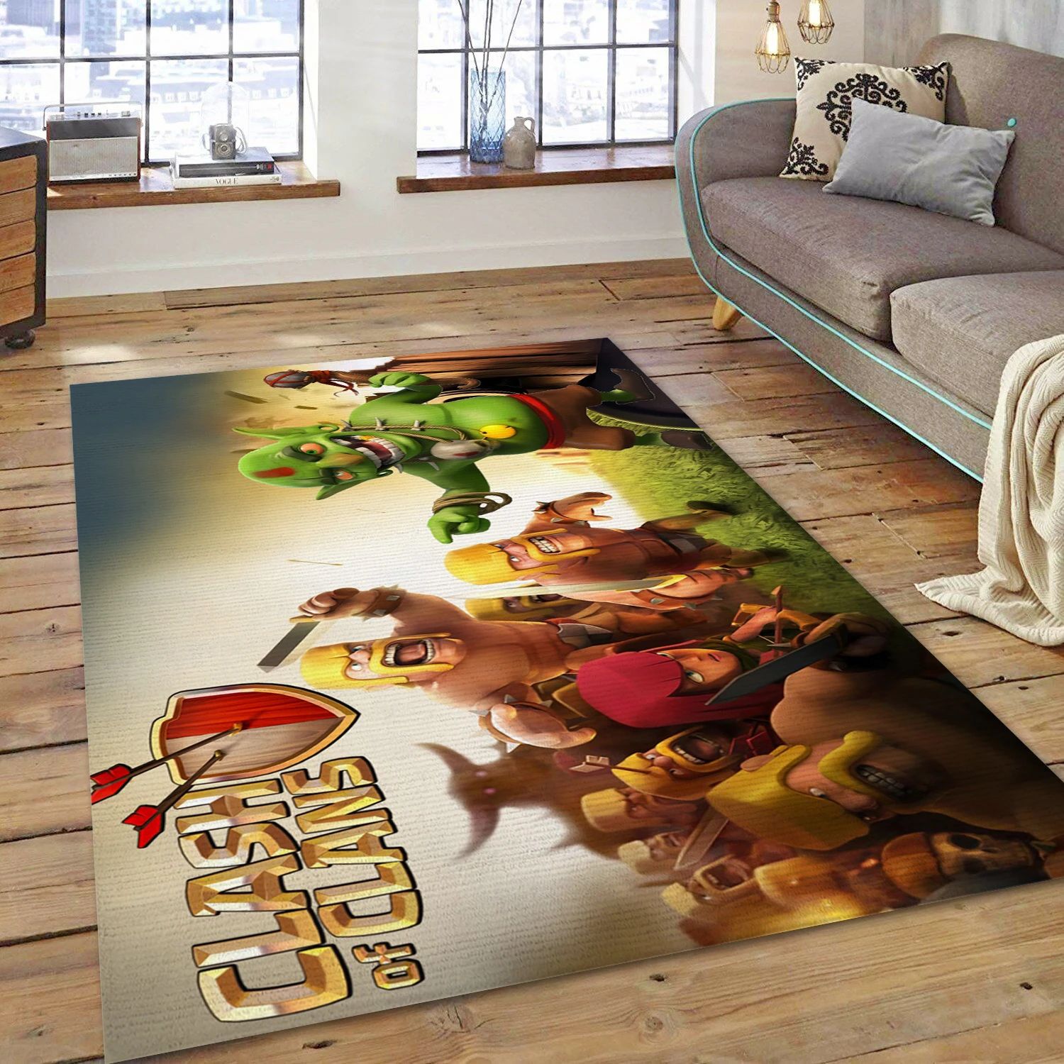 Clash Of Clans Video Game Area Rug Area, Area Rug - Home Decor Floor Decor - Indoor Outdoor Rugs