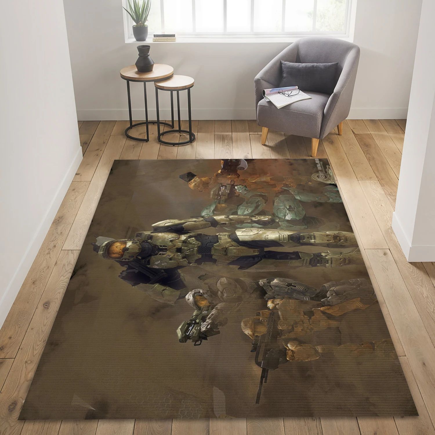 Halo Video Game Area Rug For Christmas, Living Room Rug - US Decor - Indoor Outdoor Rugs