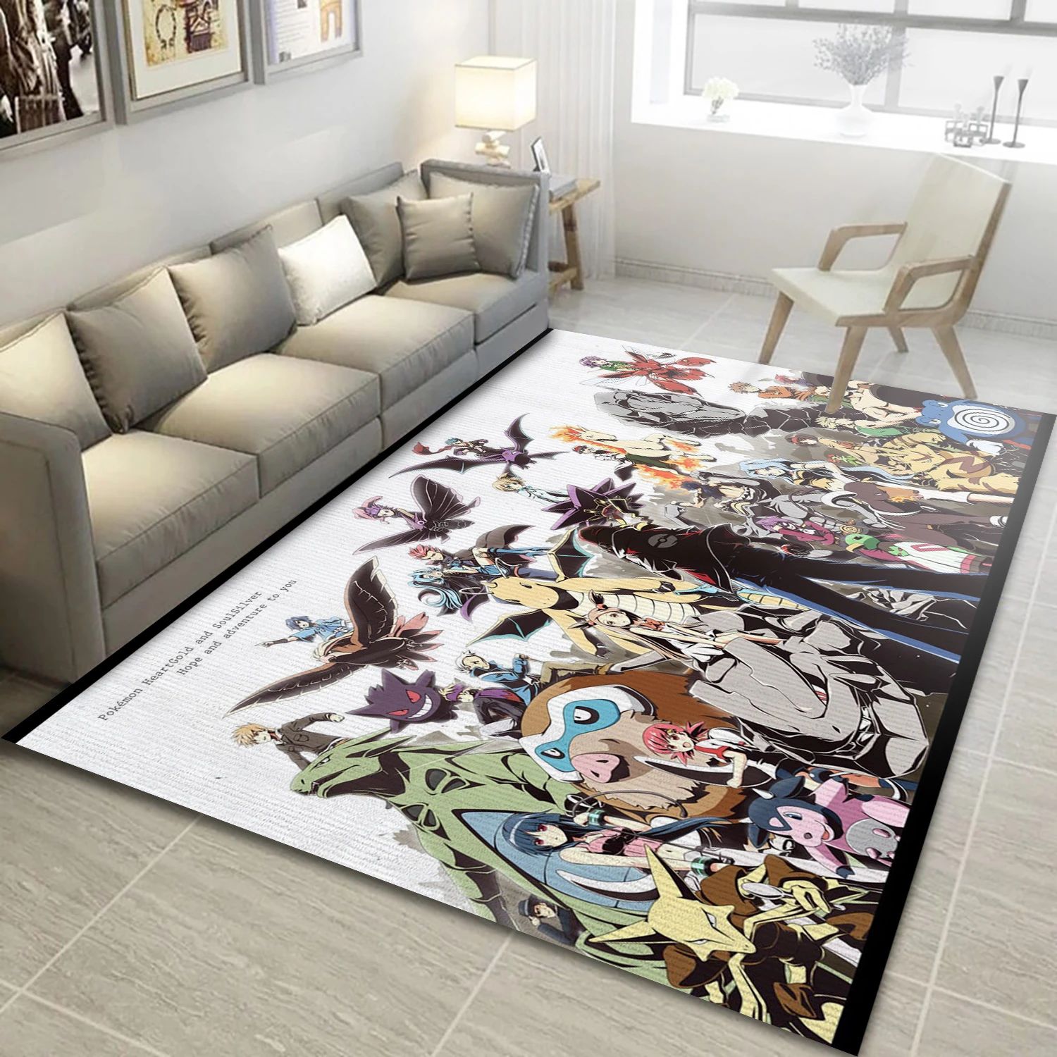 Pokemon Master Video Game Reangle Rug, Bedroom Rug - Home Decor Floor Decor - Indoor Outdoor Rugs