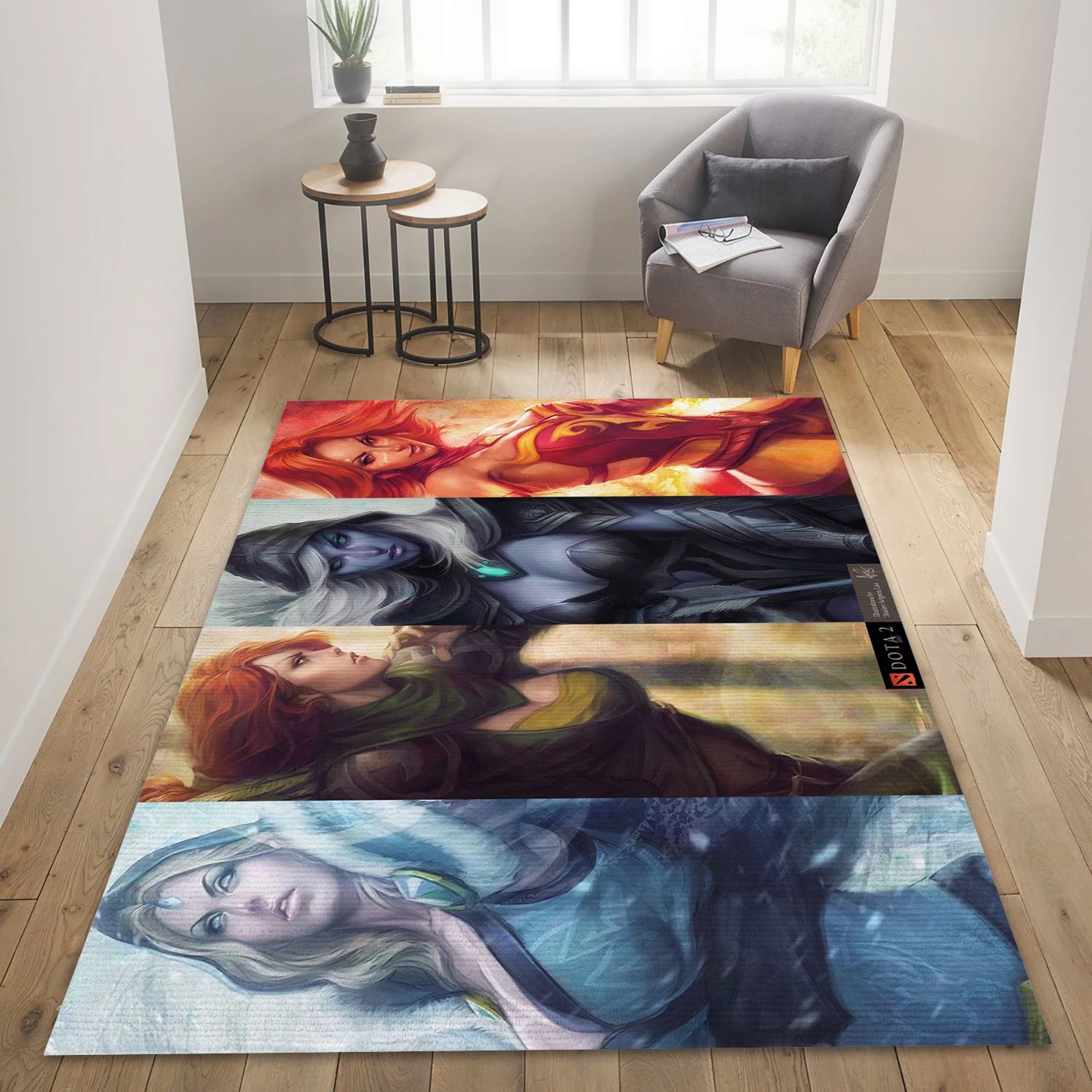 Dota 2 Video Game Area Rug Area, Living Room Rug - US Decor - Indoor Outdoor Rugs