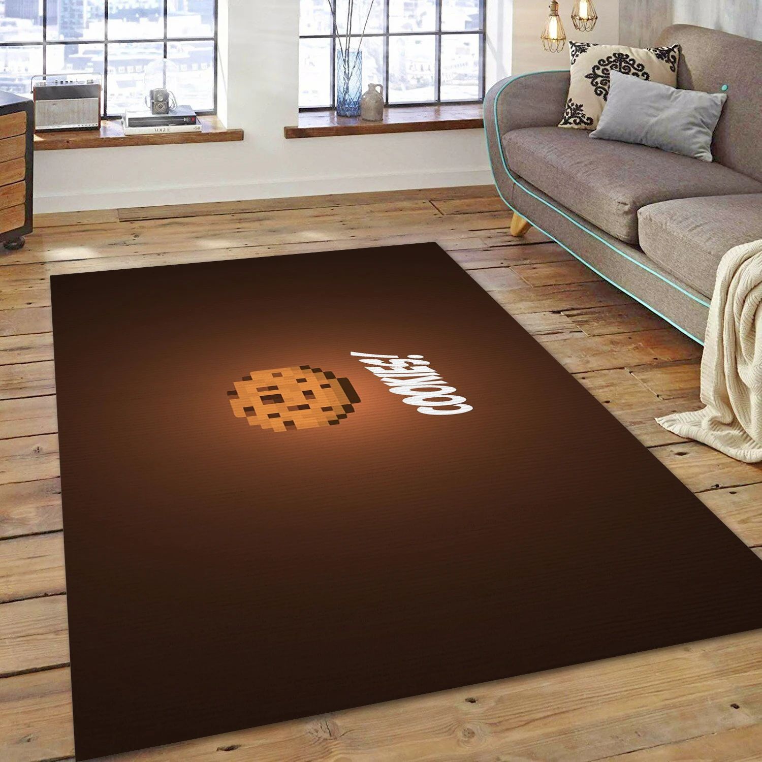 Cookies Video Game Area Rug Area, Bedroom Rug - Home Decor Floor Decor - Indoor Outdoor Rugs