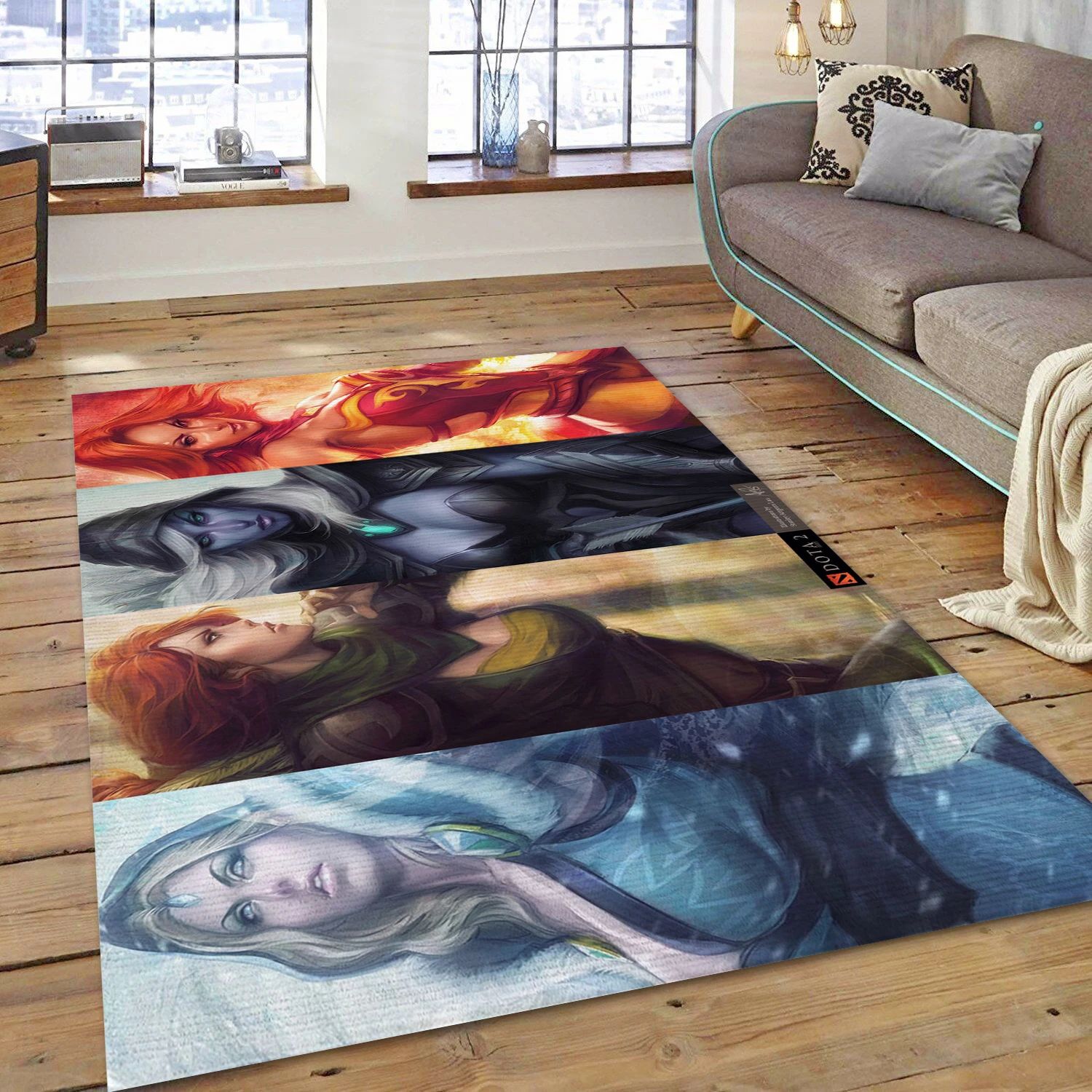 Dota 2 Video Game Area Rug Area, Living Room Rug - US Decor - Indoor Outdoor Rugs