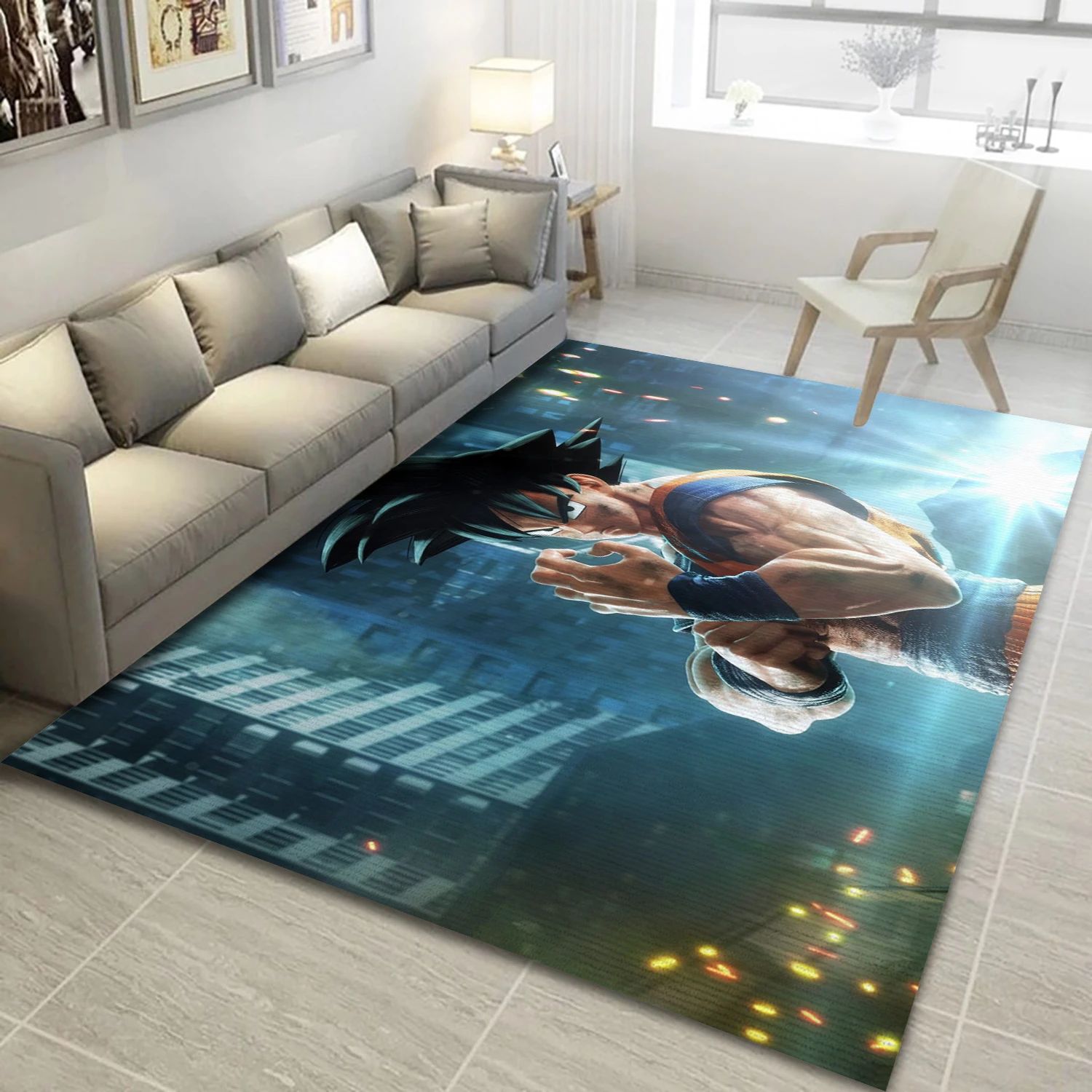 Goku Video Game Area Rug For Christmas, Living Room Rug - Christmas Gift Decor - Indoor Outdoor Rugs