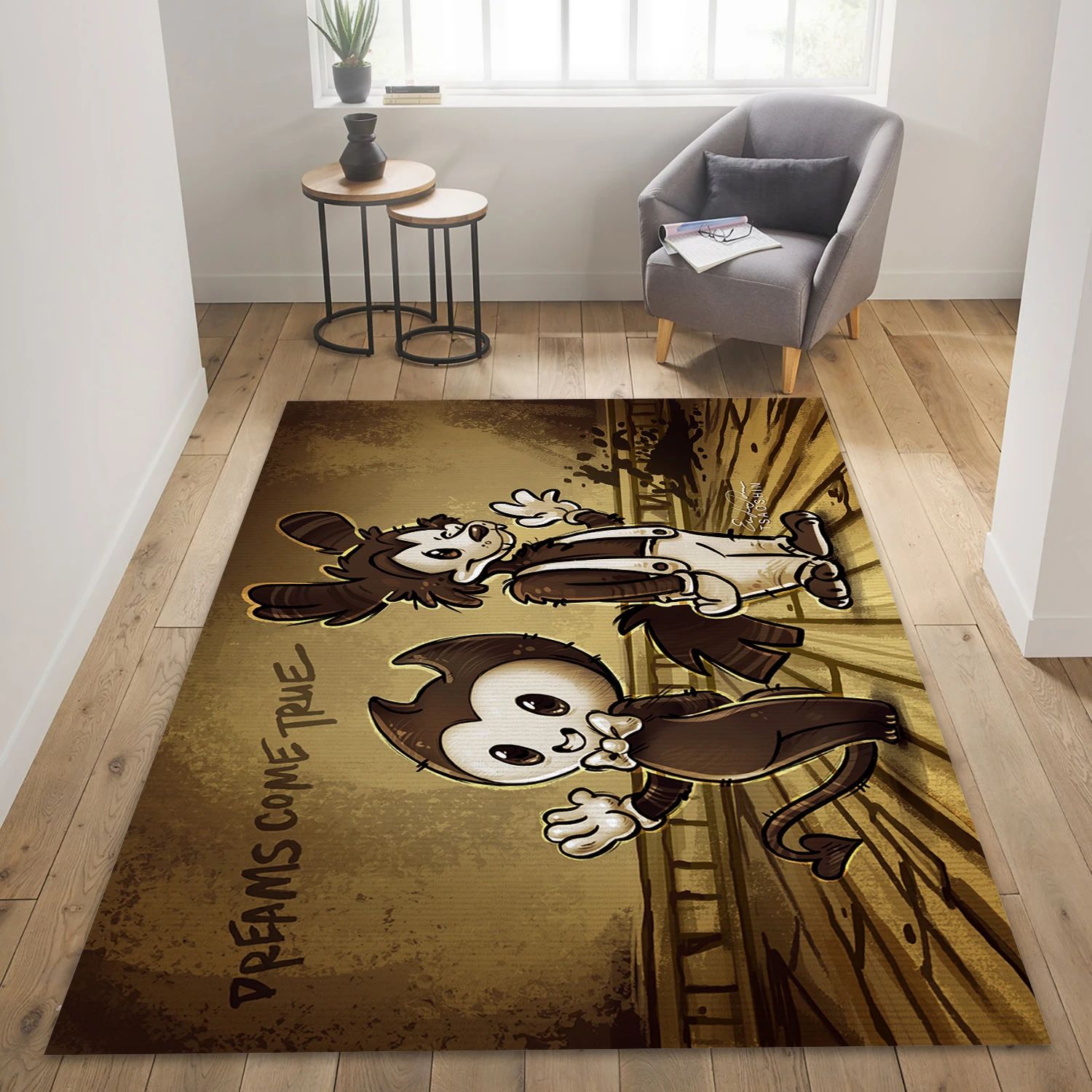 Bendy And The Ink Machine Game Area Rug Carpet, Area Rug - US Decor - Indoor Outdoor Rugs