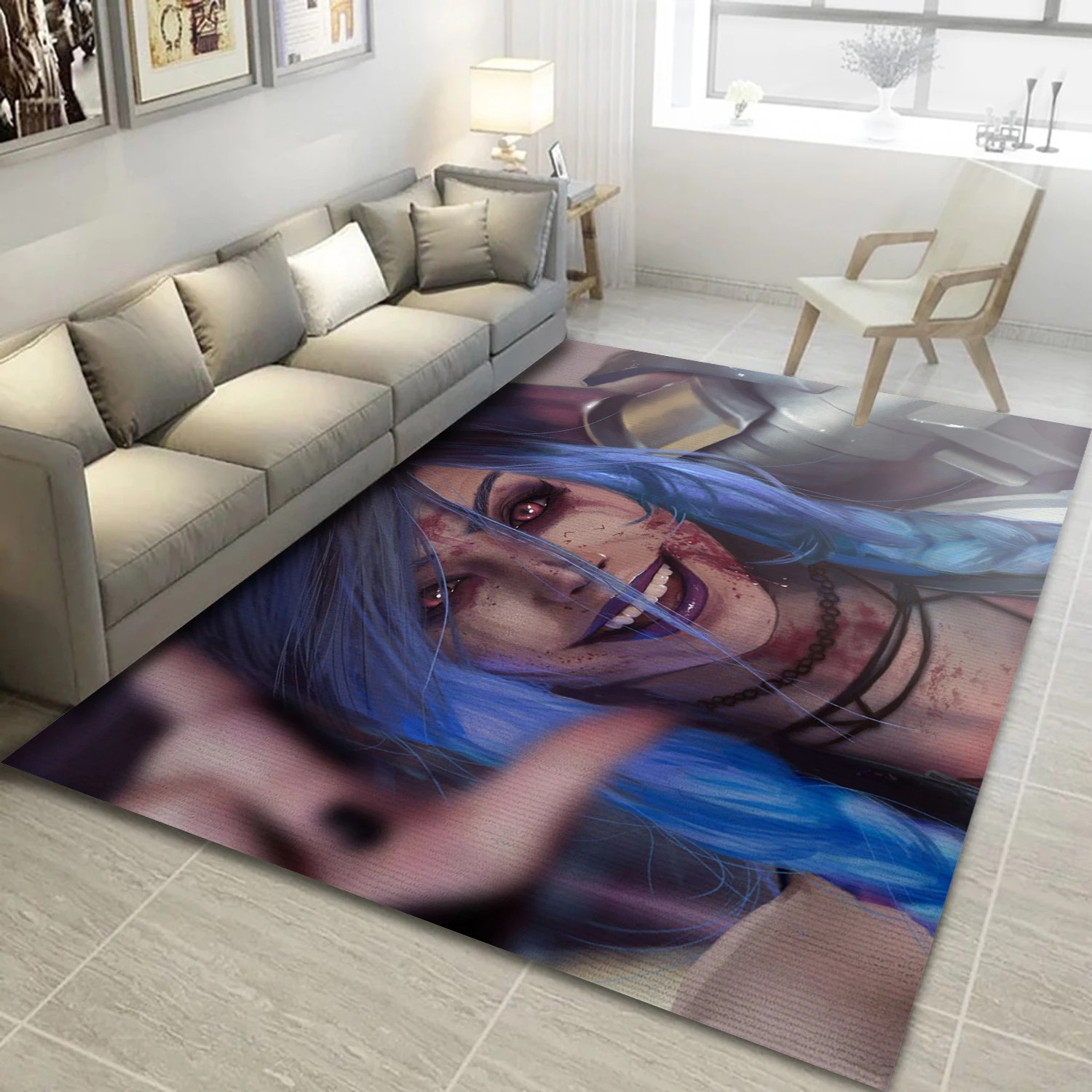 Blood Jinx Video Game Area Rug Area, Living Room Rug - US Decor - Indoor Outdoor Rugs