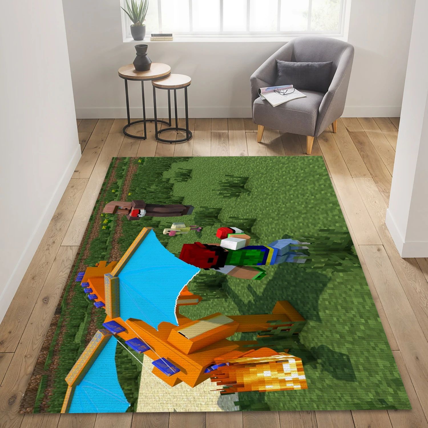 Pokemine Video Game Area Rug Area, Bedroom Rug - US Decor - Indoor Outdoor Rugs