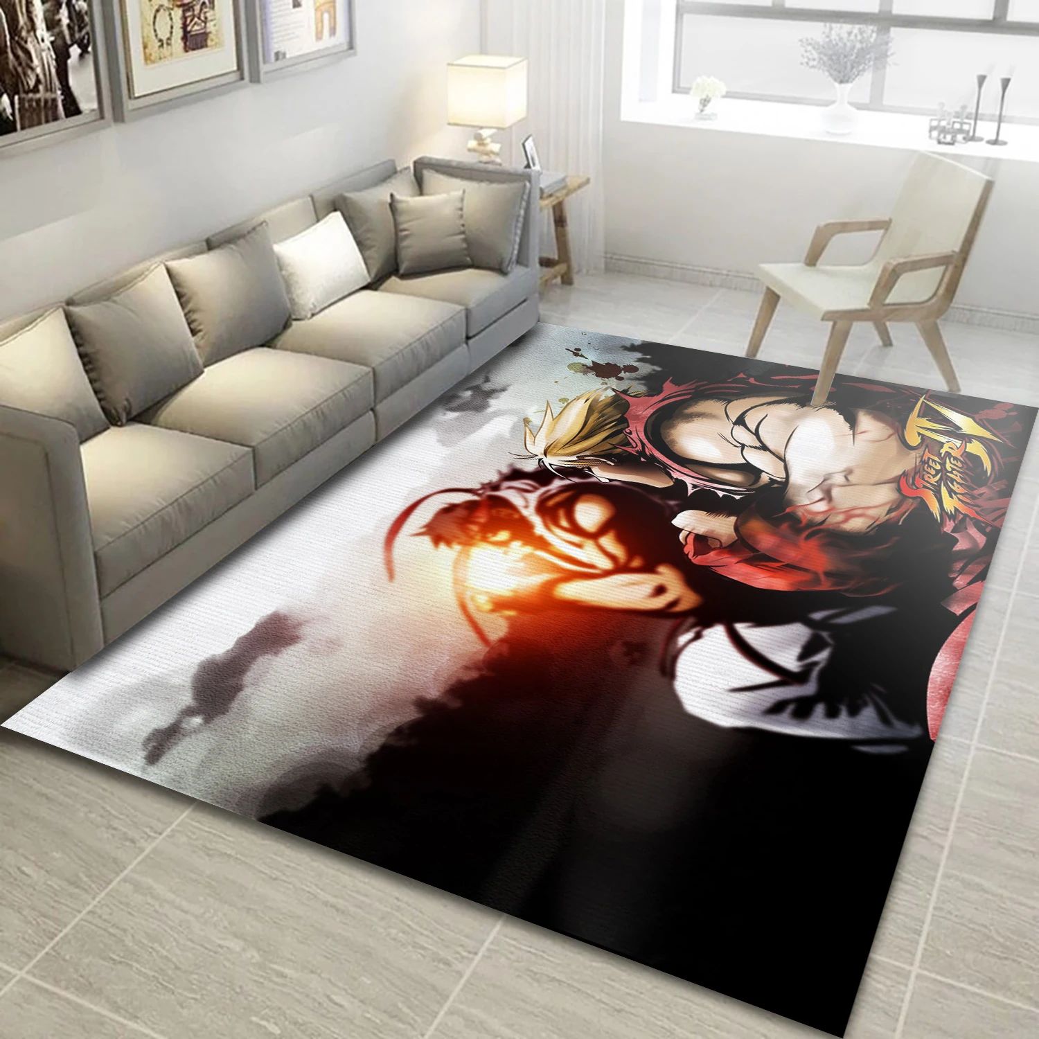 Street Fighter Video Game Area Rug For Christmas, Area Rug - Home Decor Floor Decor - Indoor Outdoor Rugs