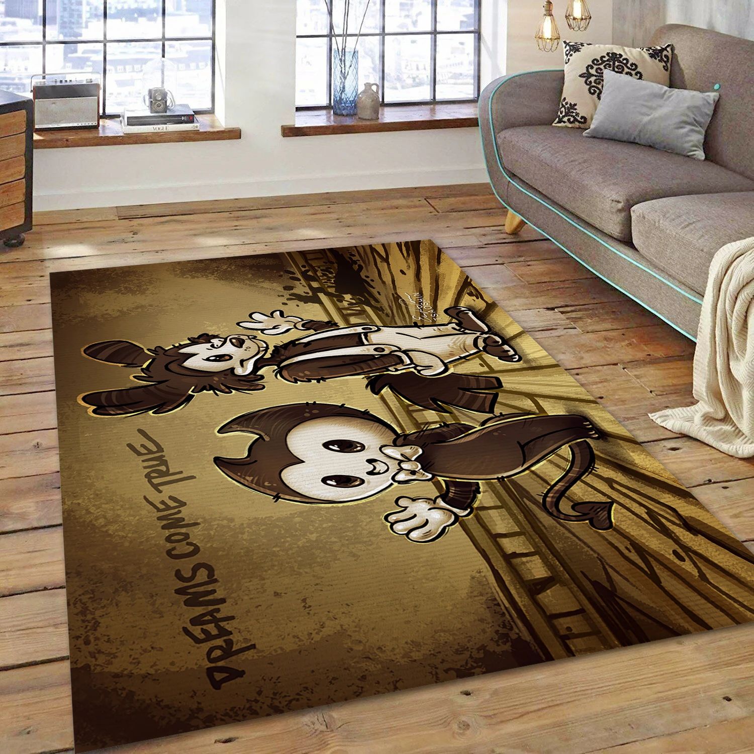 Bendy And The Ink Machine Game Area Rug Carpet, Area Rug - US Decor - Indoor Outdoor Rugs