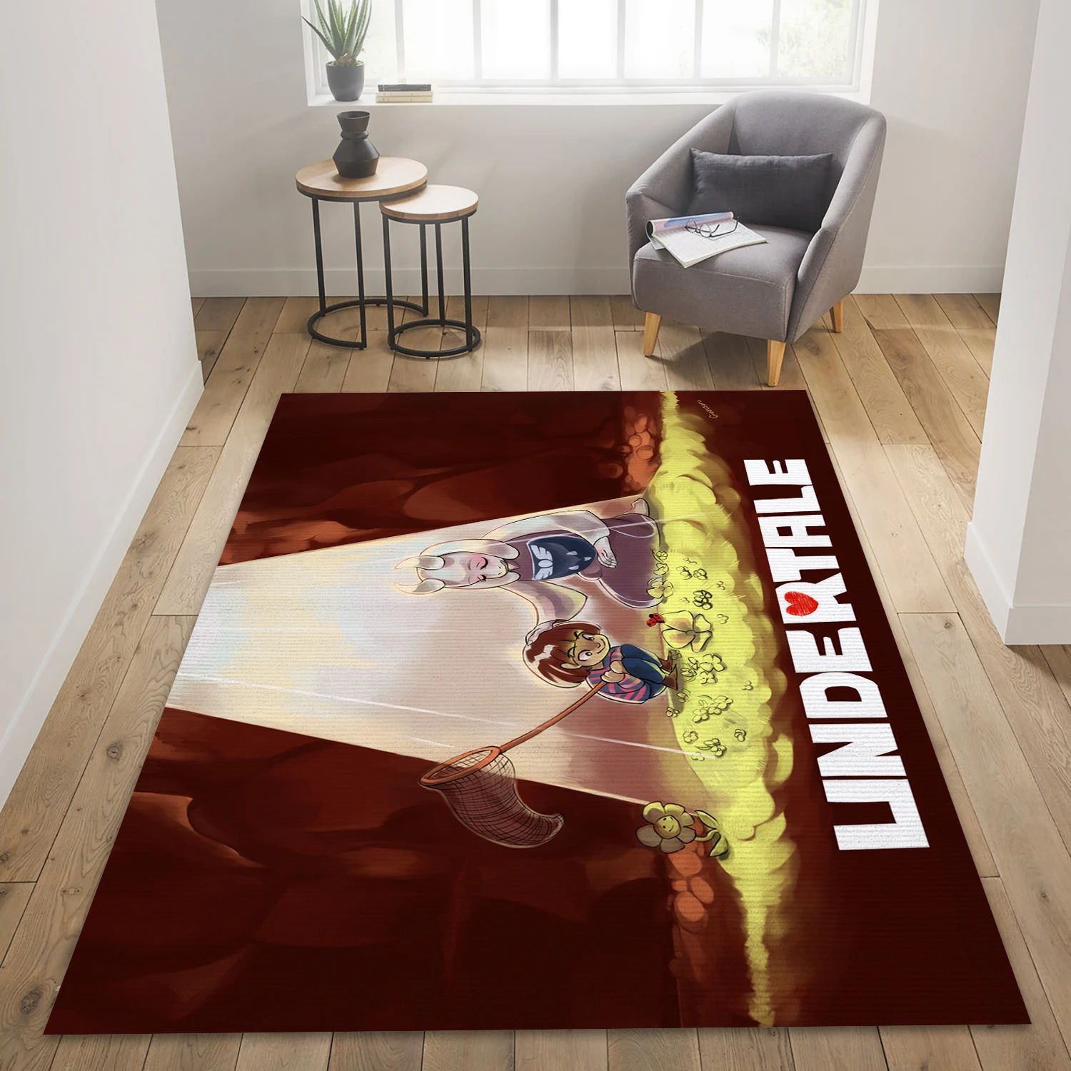 Undertale Video Game Area Rug For Christmas, Area Rug - Family Gift US Decor - Indoor Outdoor Rugs