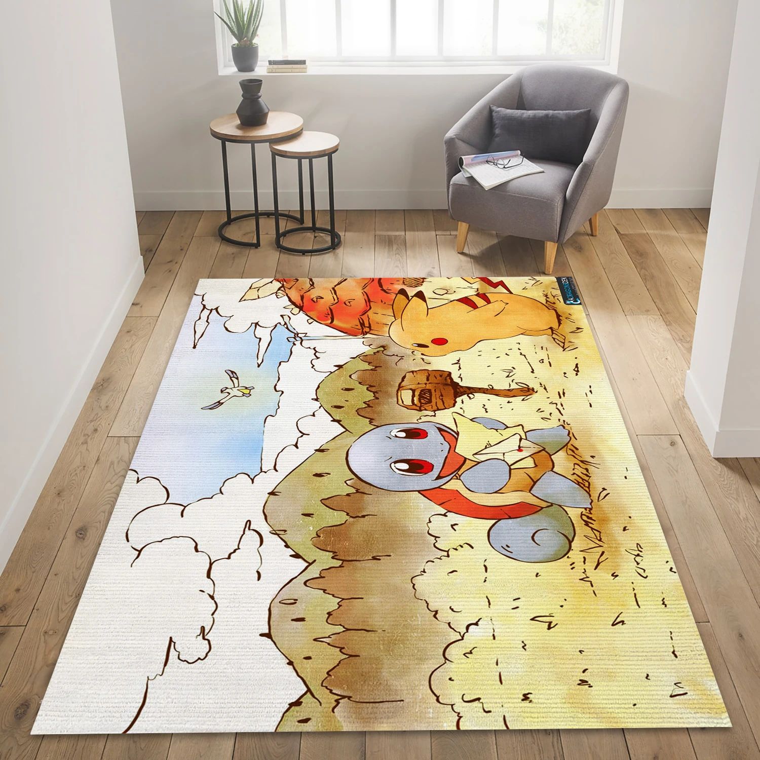 Pokemon A New Letter Video Game Area Rug Area, Bedroom Rug - US Decor - Indoor Outdoor Rugs