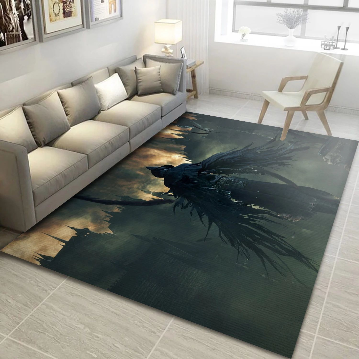 Bloodborne On The Way To A Boss Gaming Area Rug, Area Rug - Home Decor Floor Decor - Indoor Outdoor Rugs