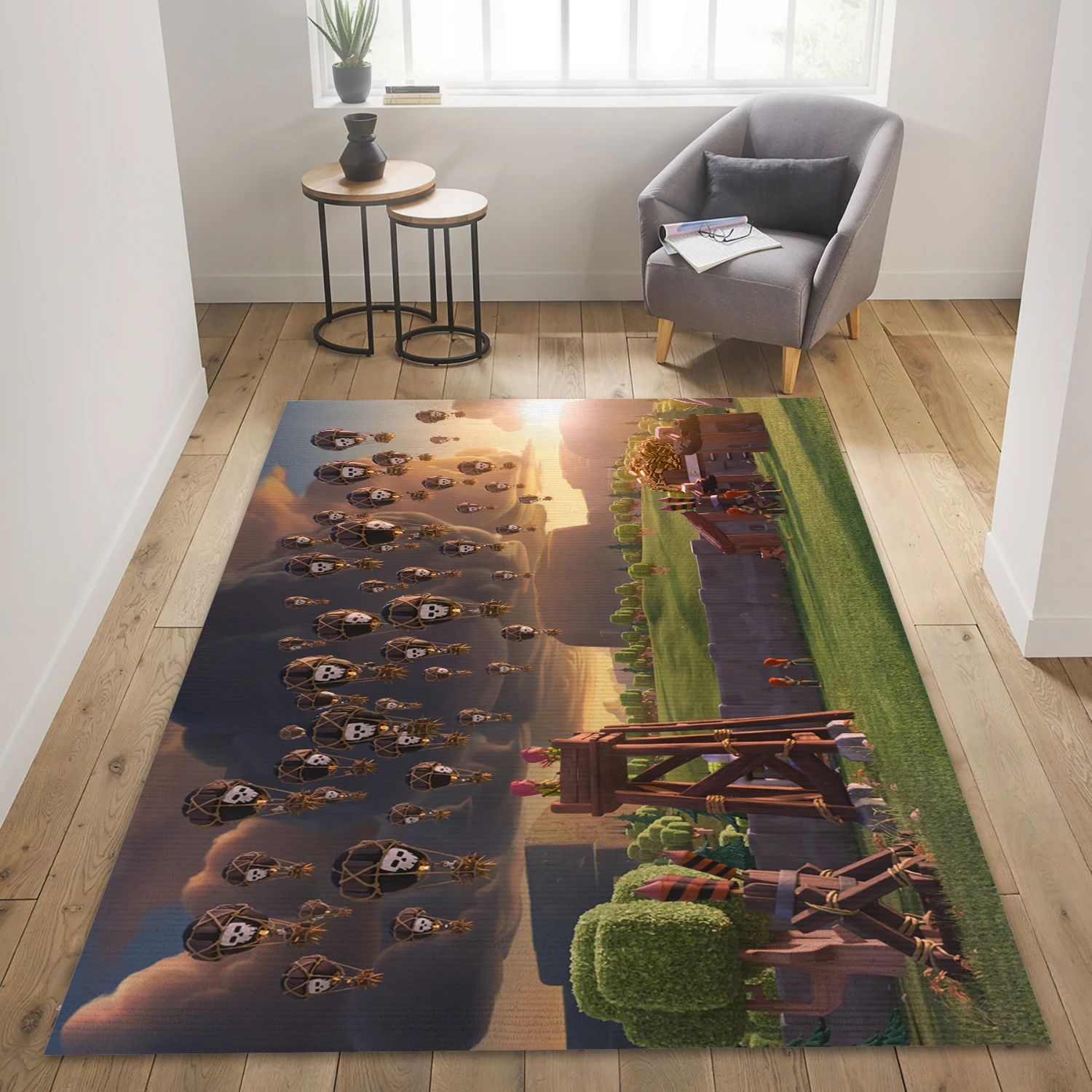 Clash Of Clans Video Game Reangle Rug, Area Rug - Christmas Gift Decor - Indoor Outdoor Rugs