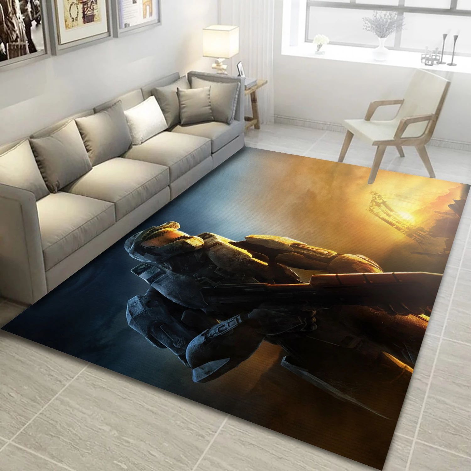 Halo Video Game Area Rug Area, Bedroom Rug - Home Decor Floor Decor - Indoor Outdoor Rugs