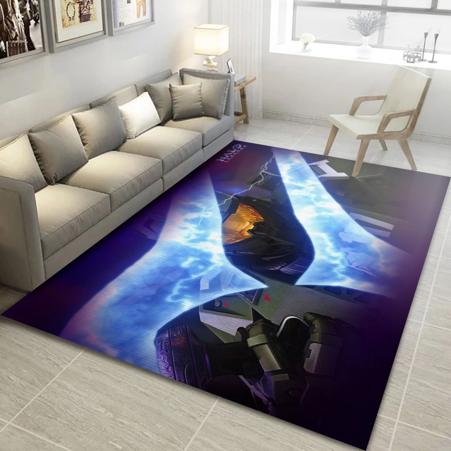 Halo Gaming Area Rug, Bedroom Rug - US Decor - Indoor Outdoor Rugs