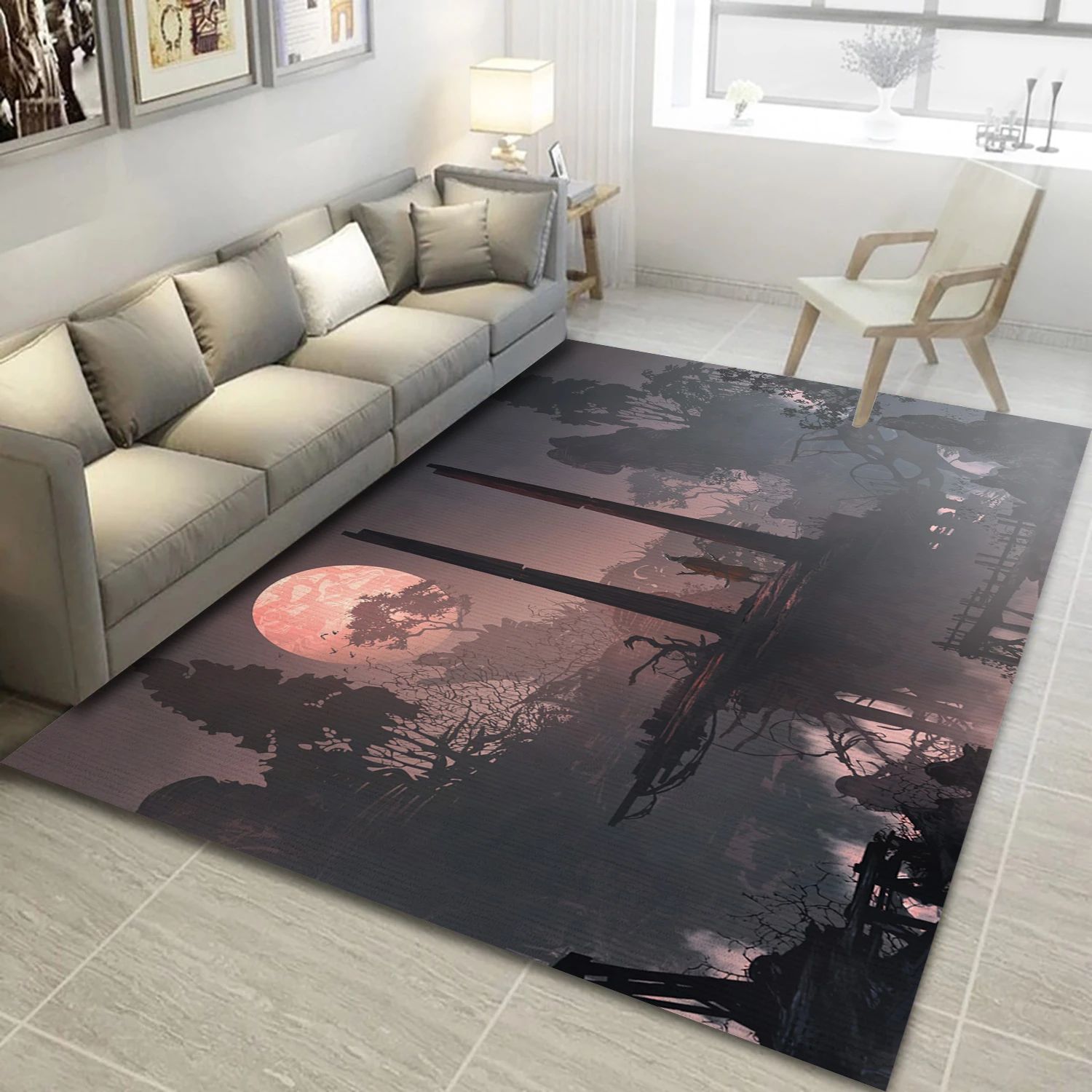 Sekiro Shadows Die Twice Video Game Area Rug Area, Living Room Rug - US Decor - Indoor Outdoor Rugs