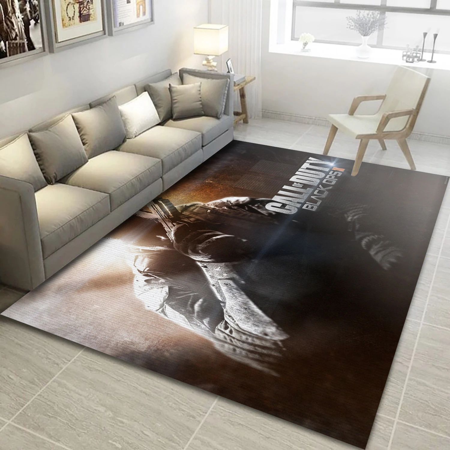 Call Of Duty Black Ops 901 Video Game Reangle Rug, Area Rug - Christmas Gift Decor - Indoor Outdoor Rugs