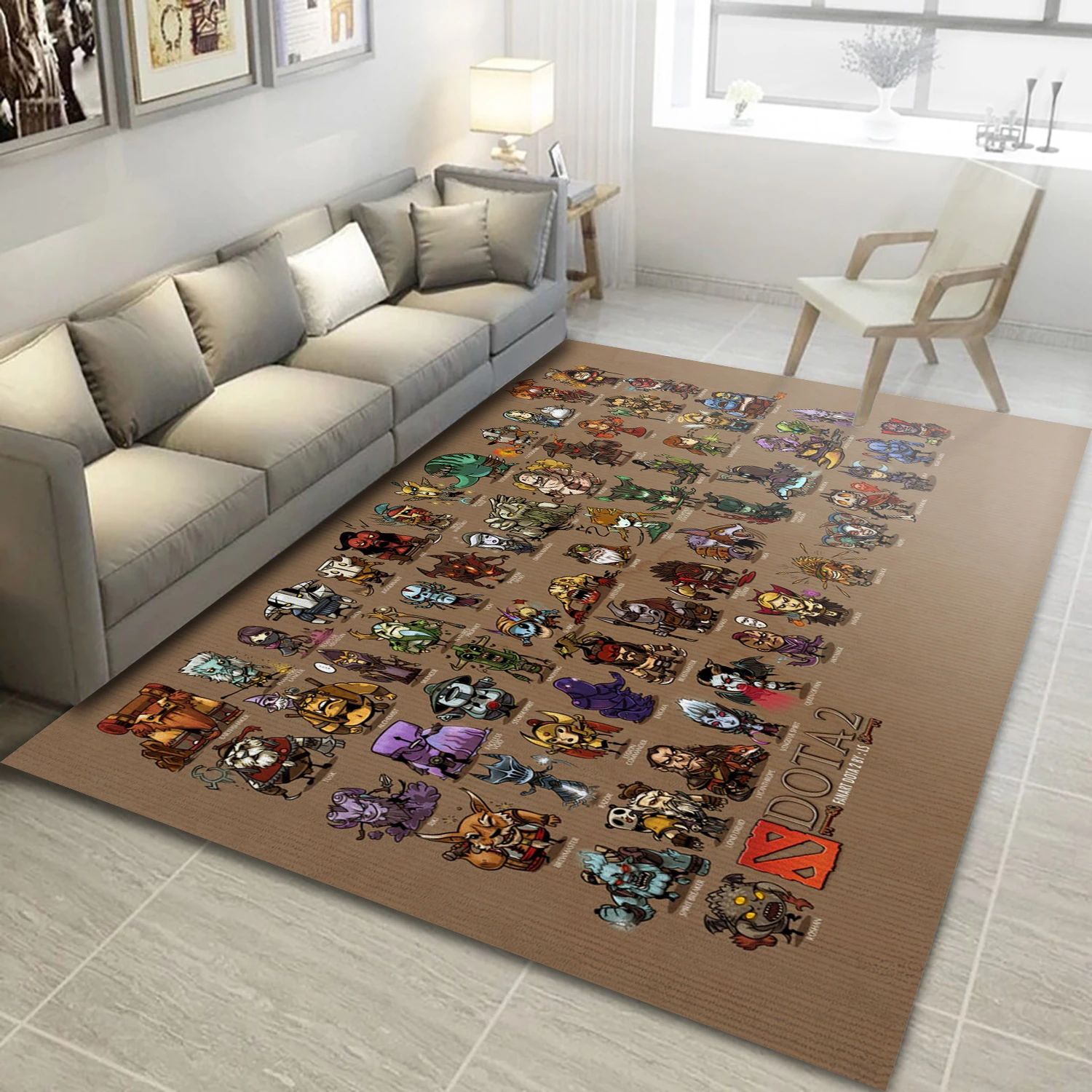 Dota 2 Video Game Reangle Rug, Bedroom Rug - Home Decor Floor Decor - Indoor Outdoor Rugs