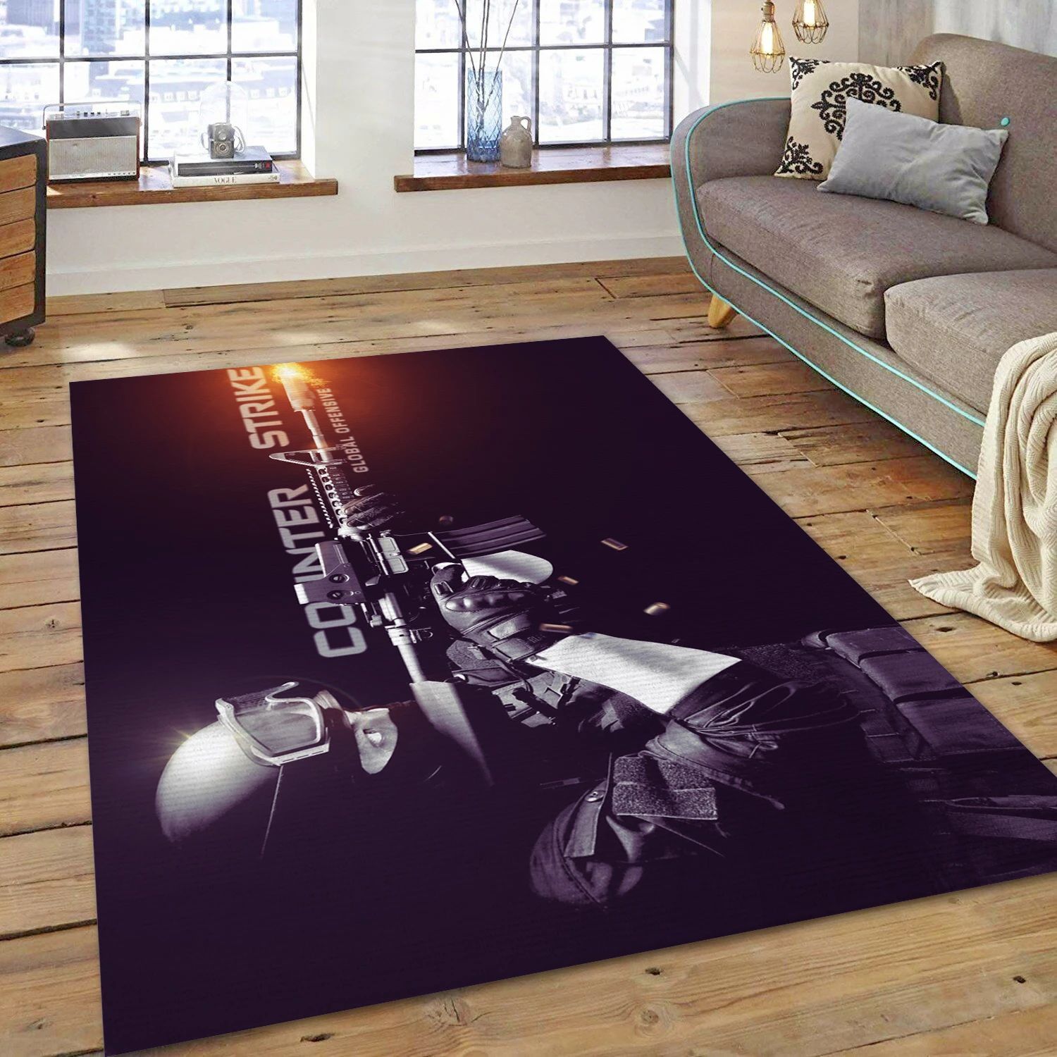 Counter Strike Global Offensive Video Game Area Rug For Christmas, Area Rug - Family Gift US Decor - Indoor Outdoor Rugs