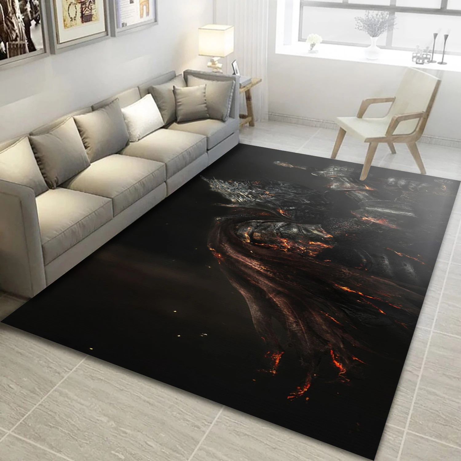 Soul Of Cinder Gaming Area Rug, Living Room Rug - Family Gift US Decor - Indoor Outdoor Rugs