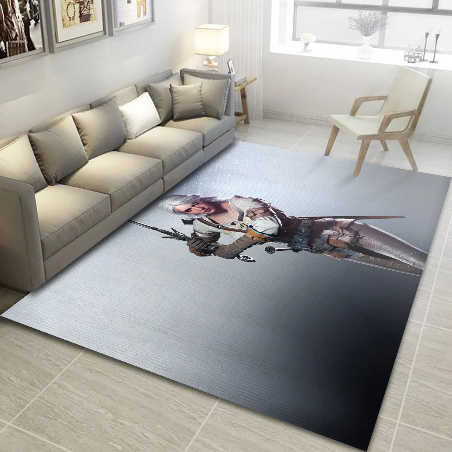 Ciri The Witcher 3 Game Area Rug Carpet, Living Room Rug - Home Decor Floor Decor - Indoor Outdoor Rugs