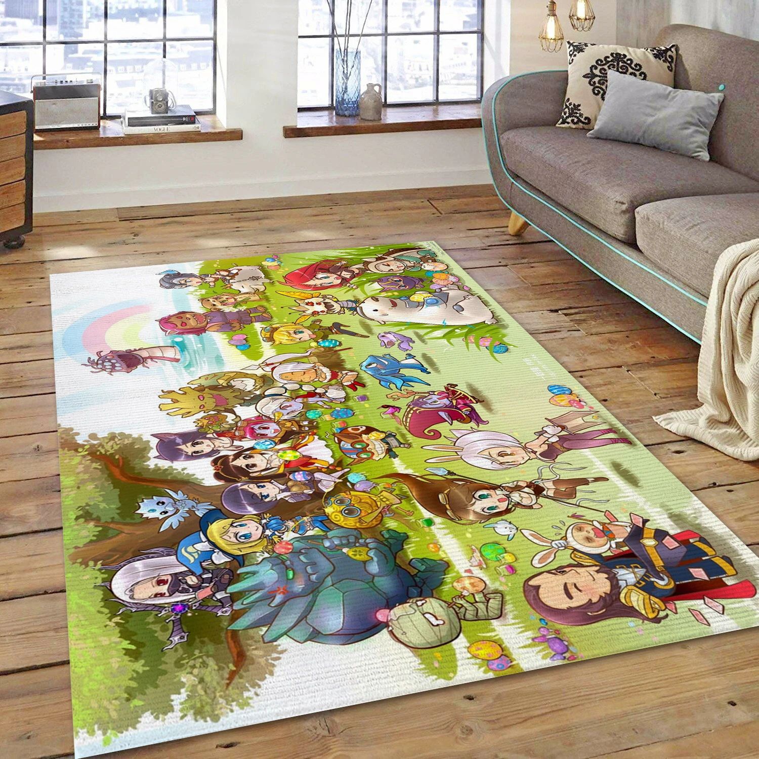 Lux Ahri Teemo And Katarina League Of Legends Video Game Area Rug For Christmas, Area Rug - Christmas Gift Decor - Indoor Outdoor Rugs