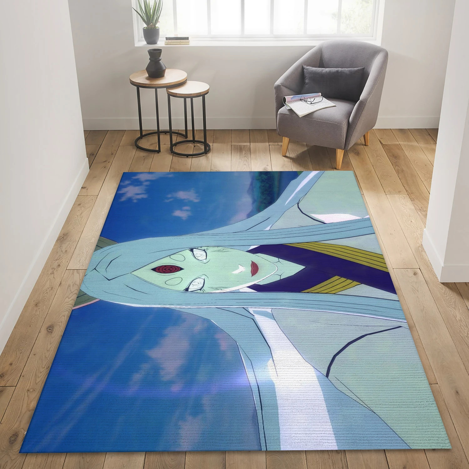 Kaguya Video Game Reangle Rug, Area Rug - Home Decor Floor Decor - Indoor Outdoor Rugs