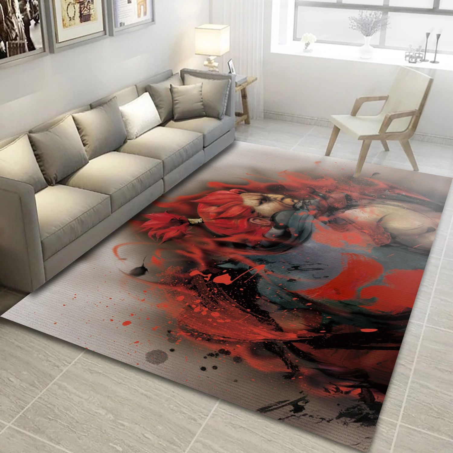 Street Fighter Gaming Area Rug, Area Rug - US Decor - Indoor Outdoor Rugs