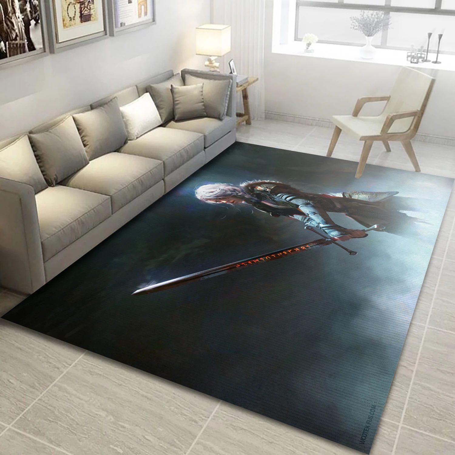 Ciri The Witcher Video Game Area Rug Area, Area Rug - Family Gift US Decor - Indoor Outdoor Rugs