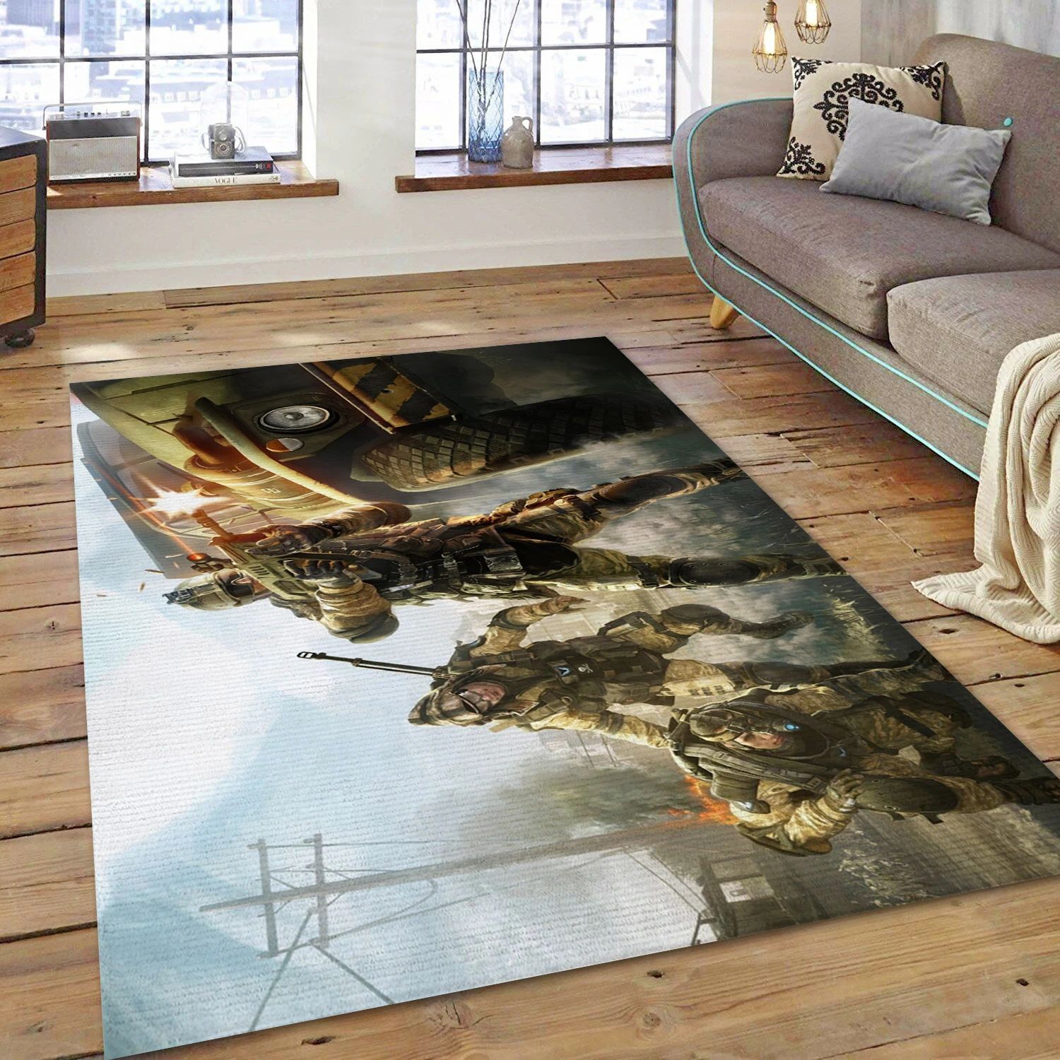 Warface Gaming Area Rug, Area Rug - Home Decor Floor Decor - Indoor Outdoor Rugs