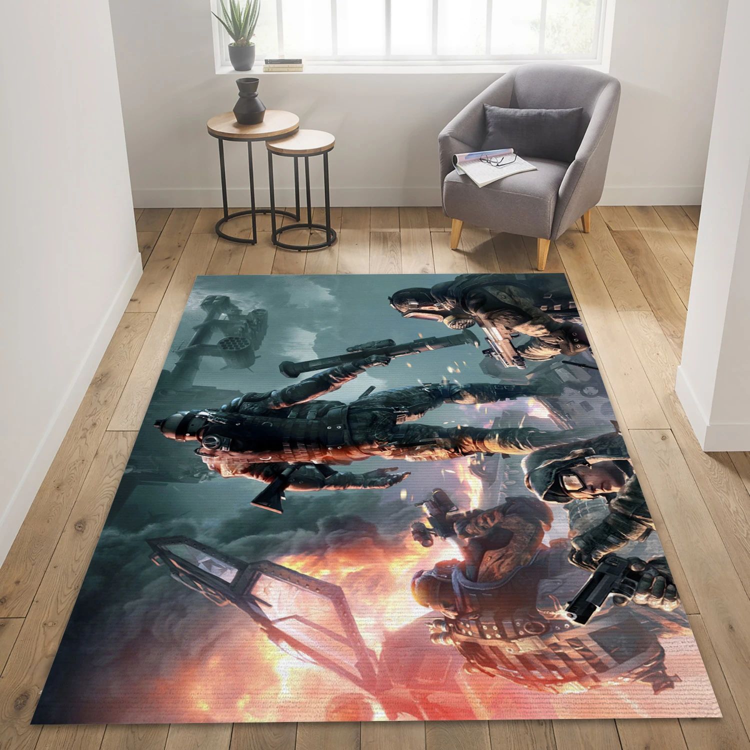 Warface Video Game Reangle Rug, Living Room Rug - Home Decor Floor Decor - Indoor Outdoor Rugs