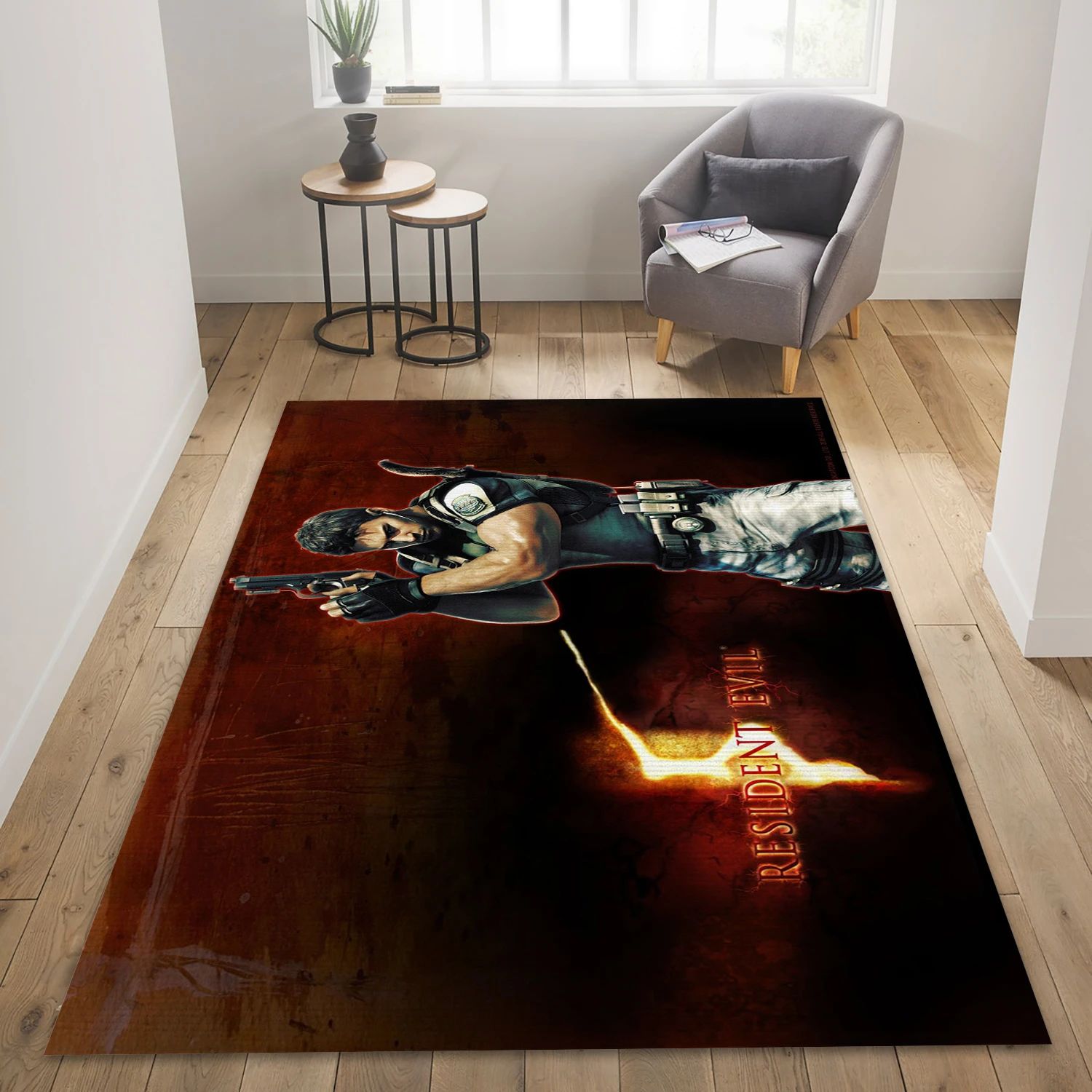 Resident Evil 5 Gaming Area Rug, Bedroom Rug - Family Gift US Decor - Indoor Outdoor Rugs