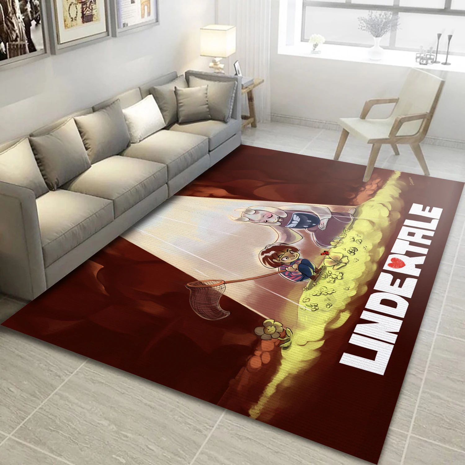 Undertale Video Game Area Rug For Christmas, Area Rug - Family Gift US Decor - Indoor Outdoor Rugs