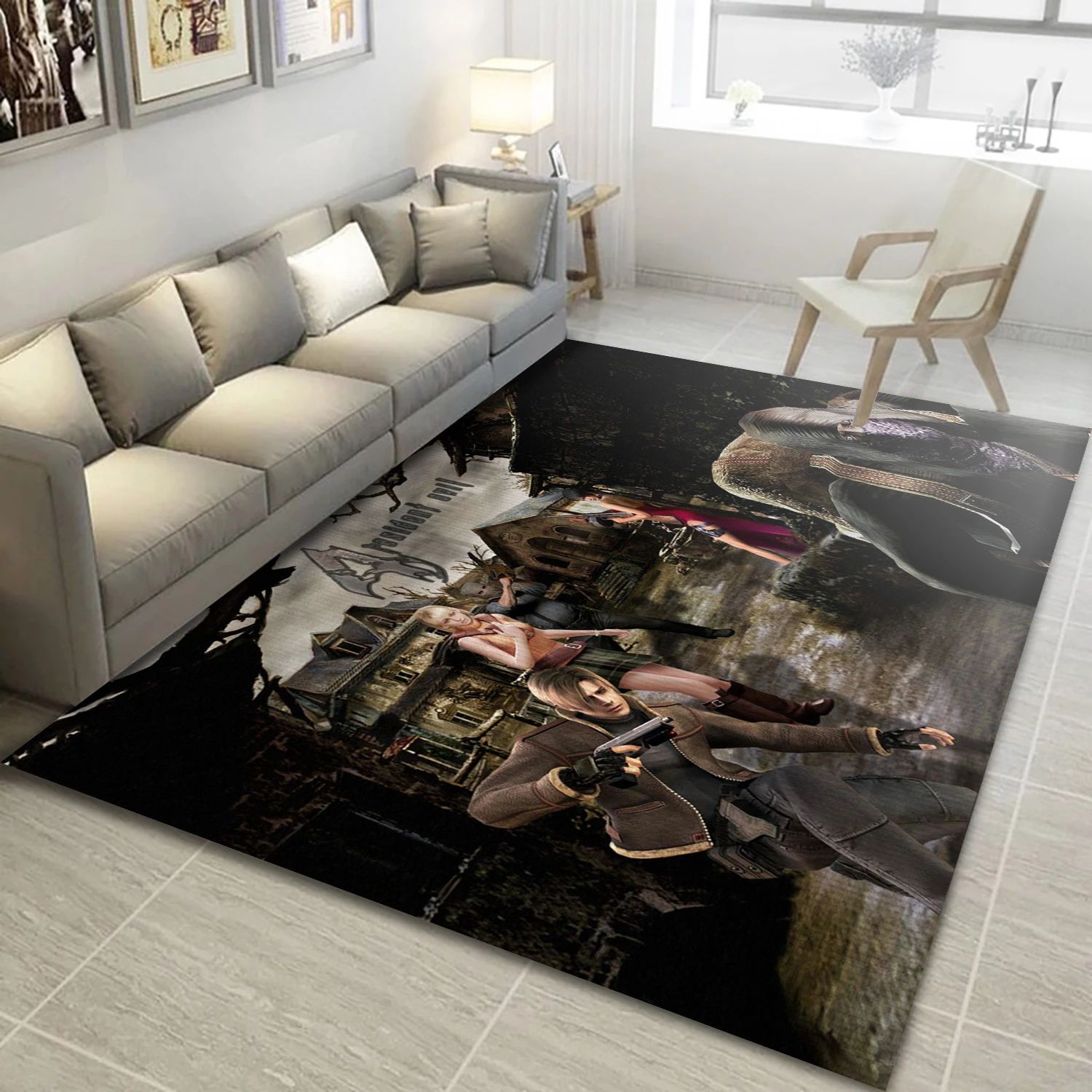 Resident Evil 4 Video Game Area Rug Area, Area Rug - Home Decor Floor Decor - Indoor Outdoor Rugs