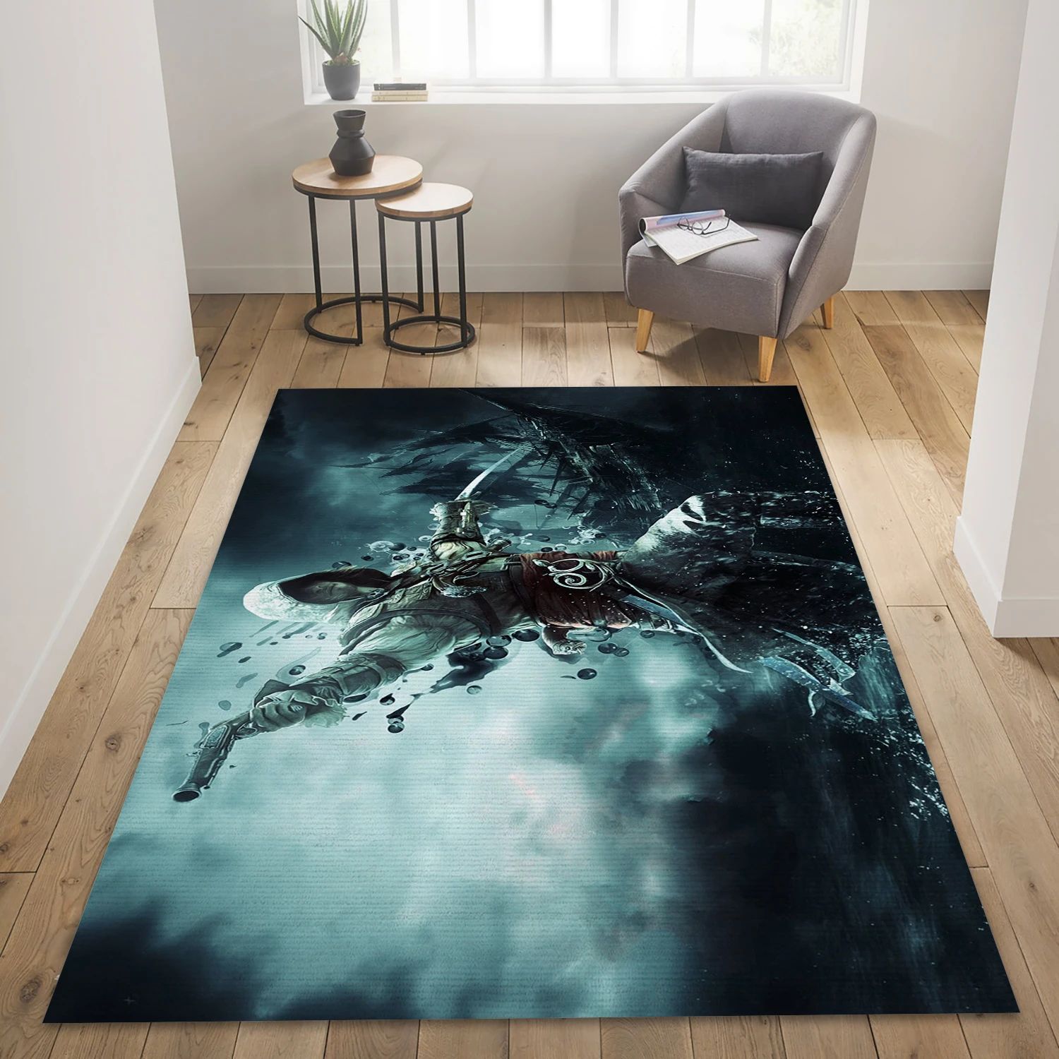 Assassins Creed Iv Black Flag Game Area Rug Carpet, Living Room Rug - Home Decor Floor Decor - Indoor Outdoor Rugs