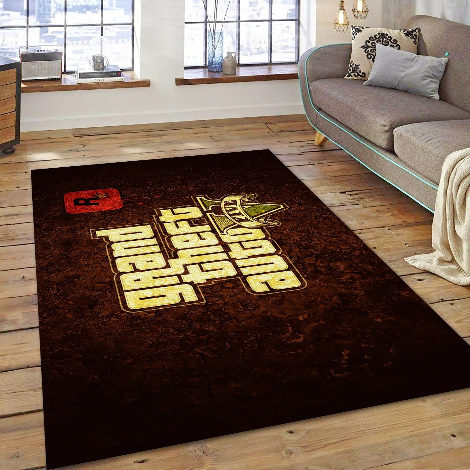 Grand Theft Auto V Video Game Reangle Rug, Area Rug - Family Gift US Decor - Indoor Outdoor Rugs