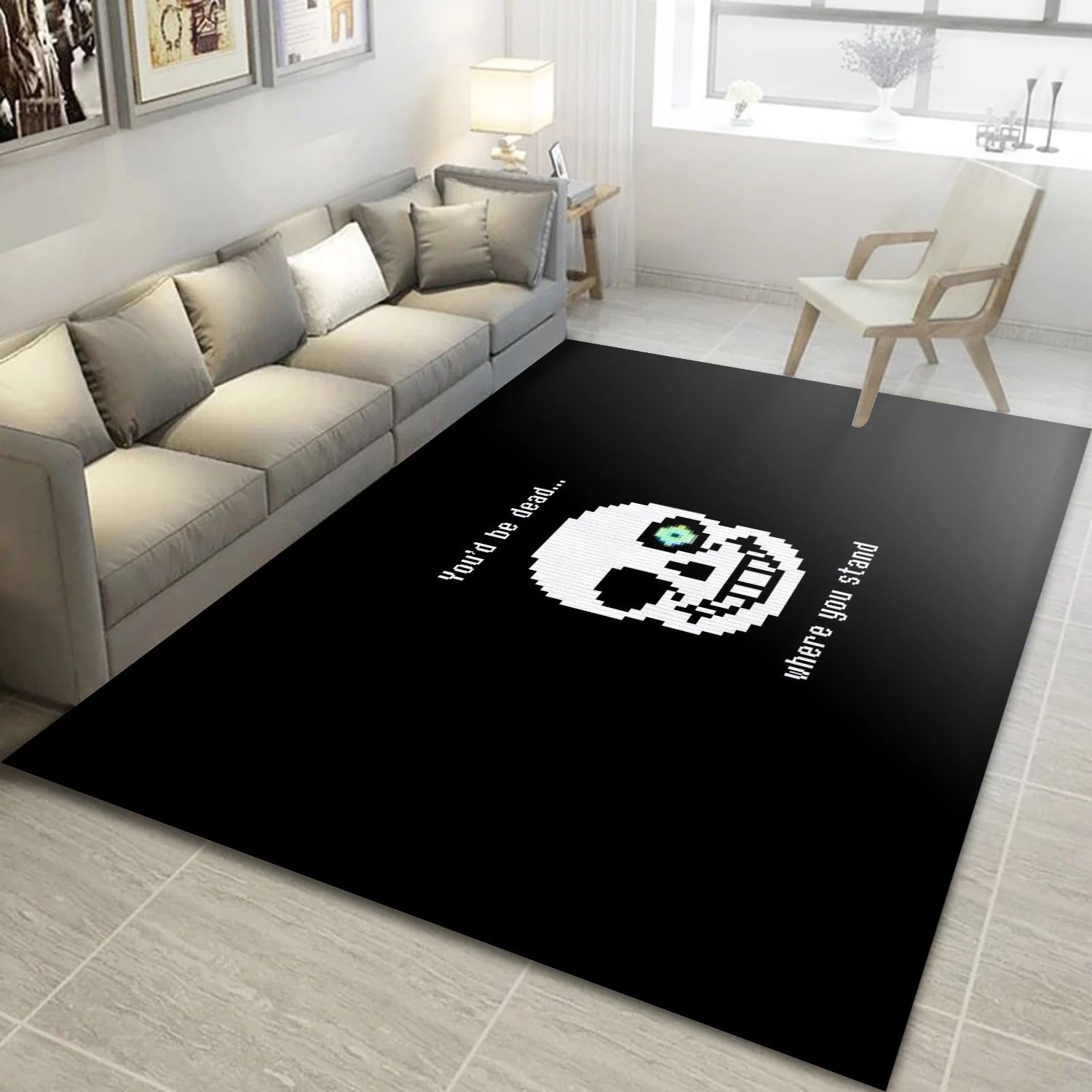 Genocide Sans Game Area Rug Carpet, Living Room Rug - US Decor - Indoor Outdoor Rugs