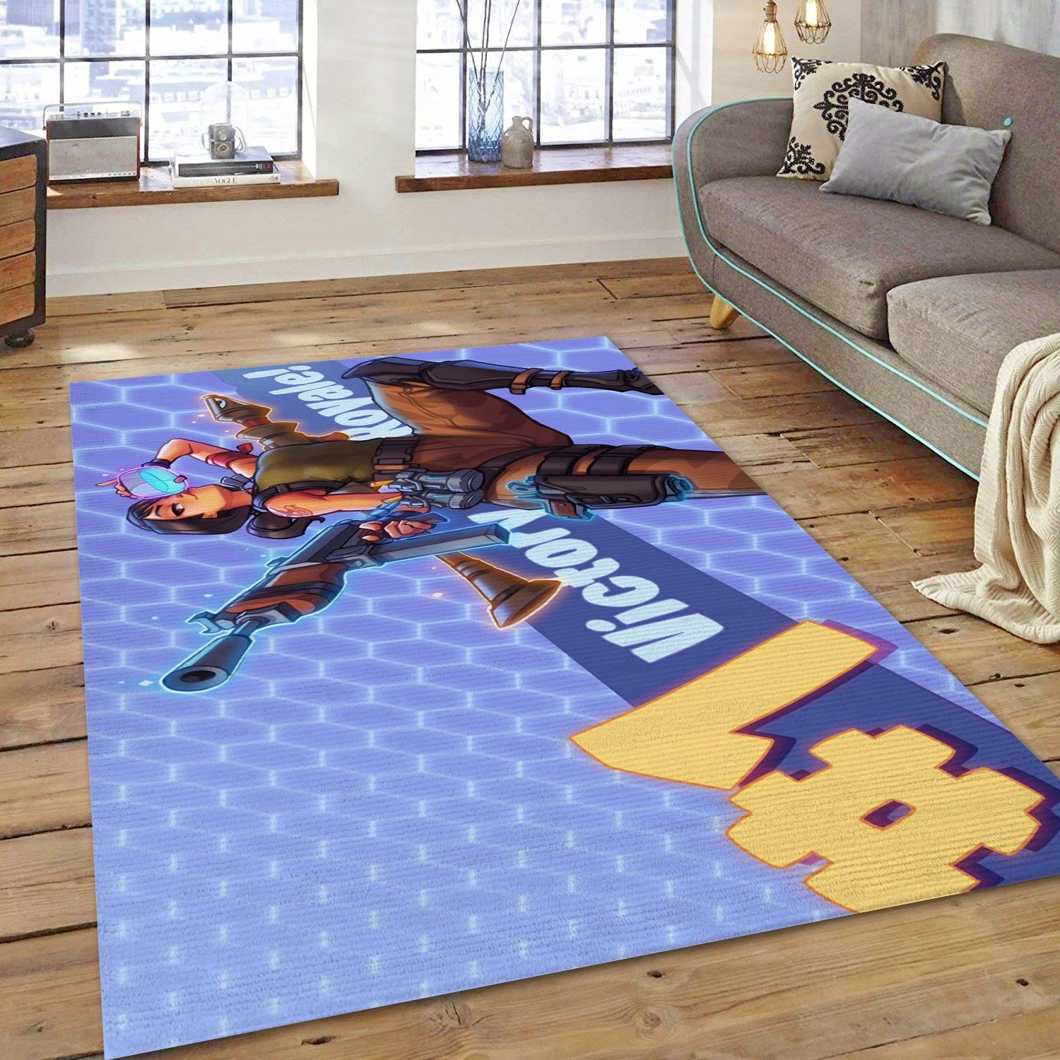 1st Victory Royale Video Game Area Rug Area, Bedroom Rug - US Decor - Indoor Outdoor Rugs