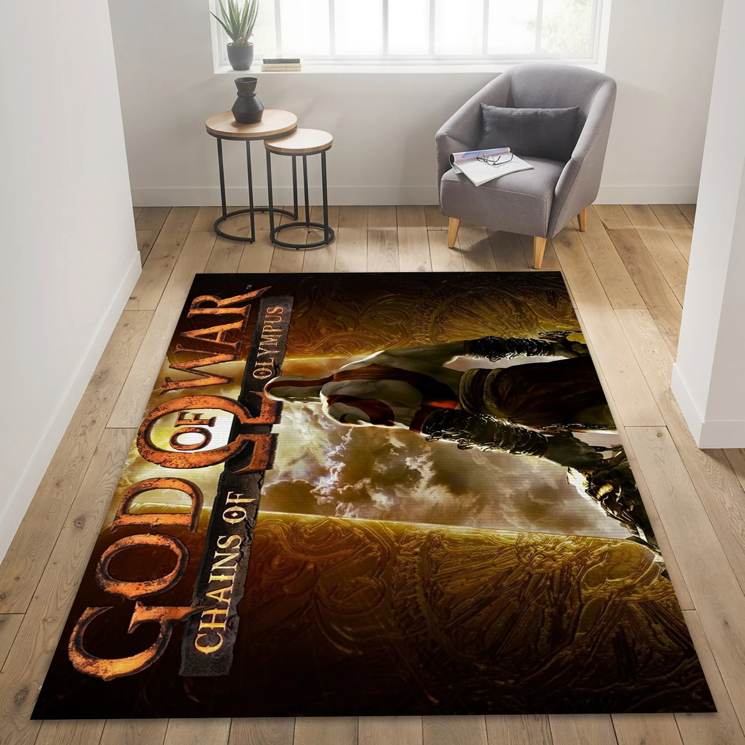 God Of War Gaming Area Rug, Bedroom Rug - Christmas Gift Decor - Indoor Outdoor Rugs