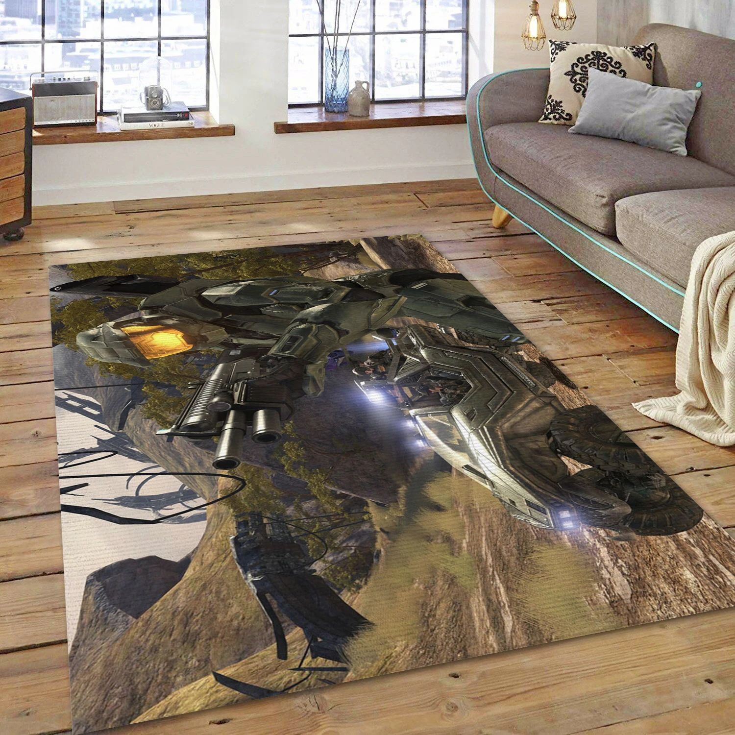 Halo Video Game Area Rug Area, Bedroom Rug - Home Decor Floor Decor - Indoor Outdoor Rugs