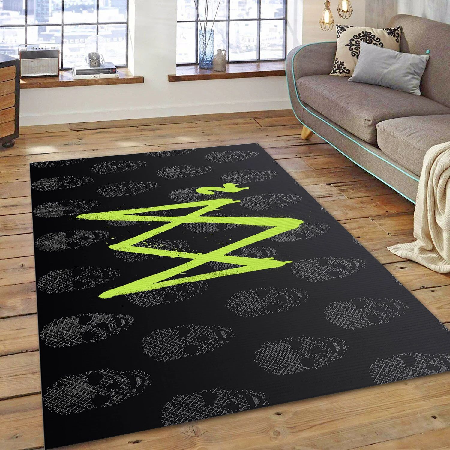 Watch Dogs 2 Video Game Area Rug For Christmas, Living Room Rug - Christmas Gift Decor - Indoor Outdoor Rugs